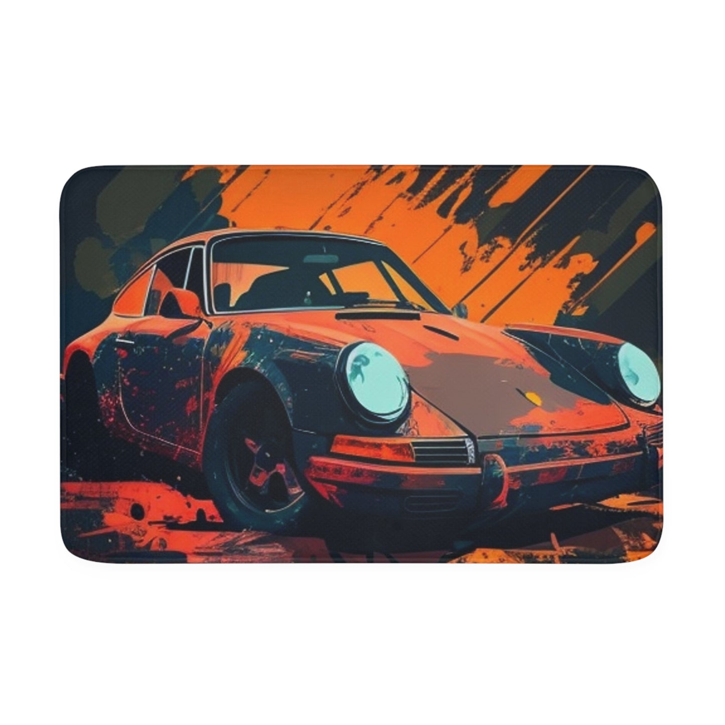 Memory Foam Bath Mat Porsche Abstract 3