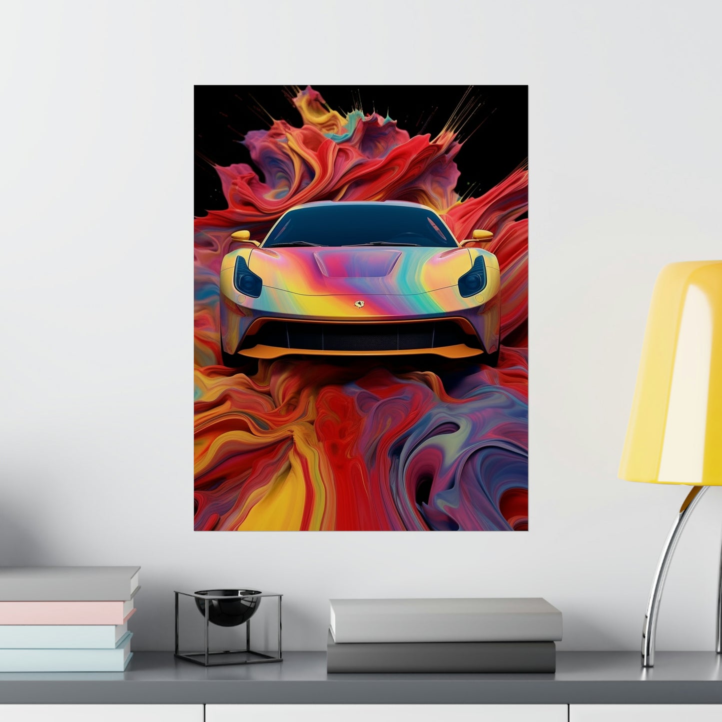 Premium Matte Vertical Posters Ferrari Water Fusion 1