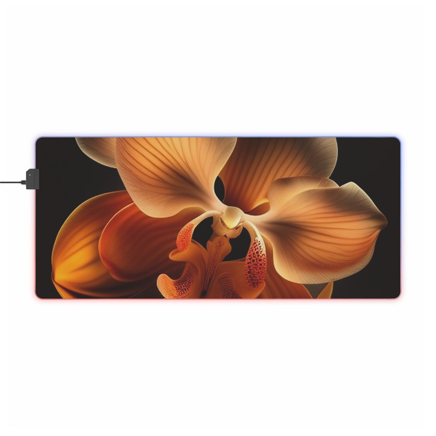 LED Gaming Mouse Pad Orange Orchid 2