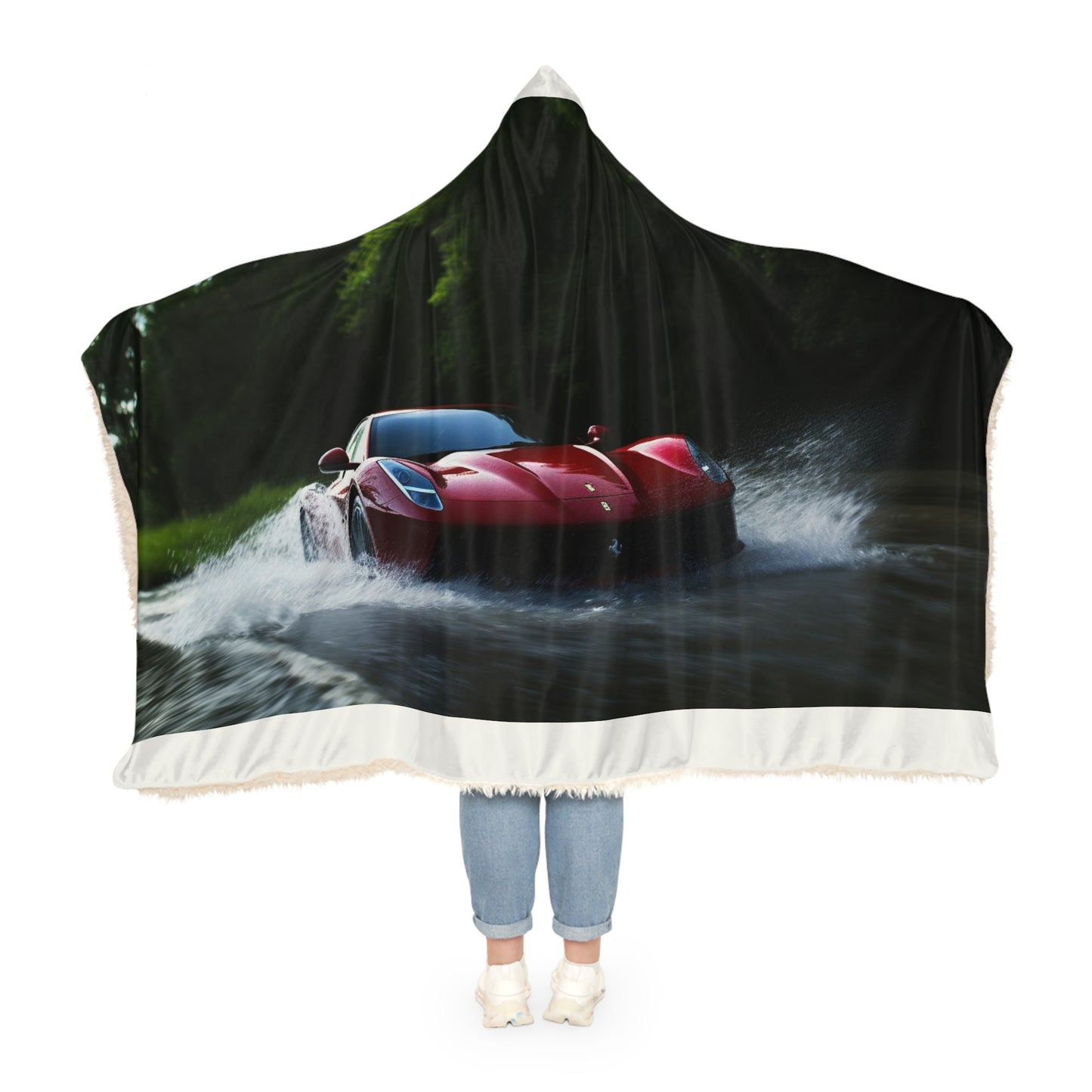 Snuggle Hooded Blanket Water Ferrari Splash 1