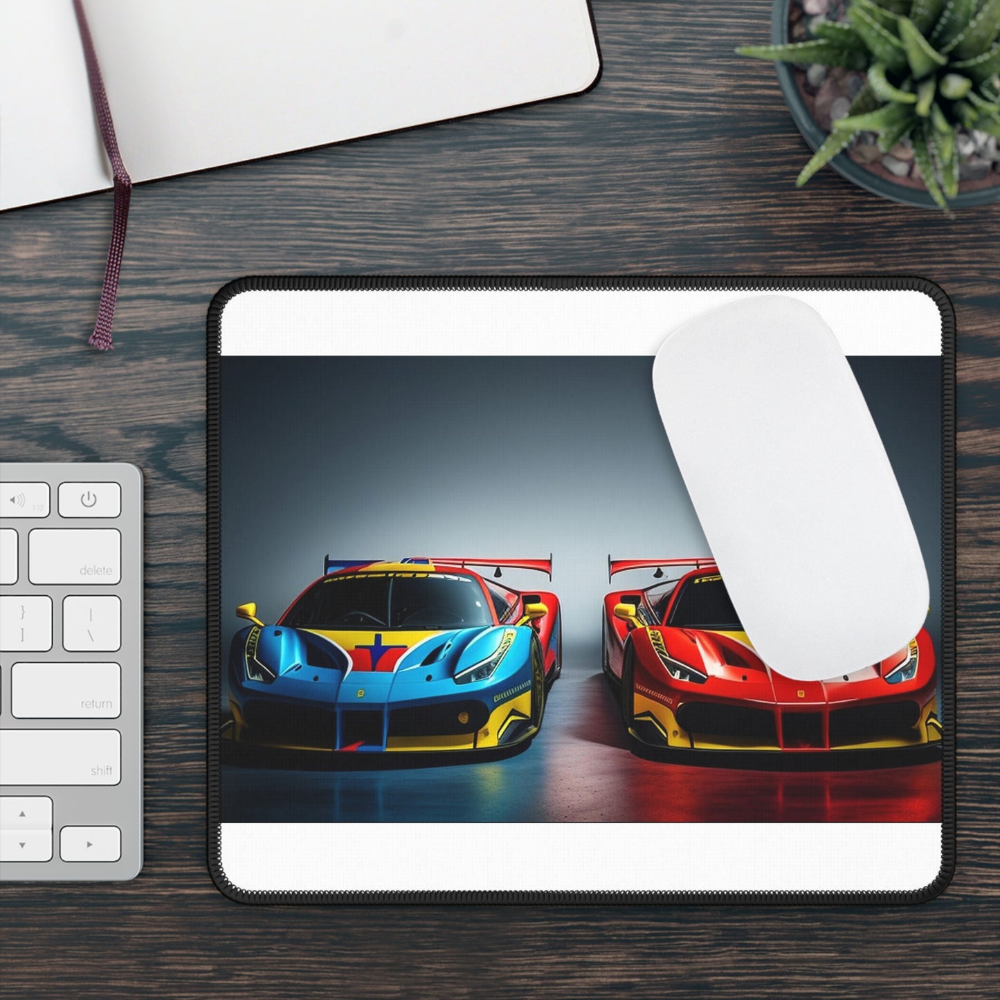 Gaming Mouse Pad  Ferrari Red Blue 2