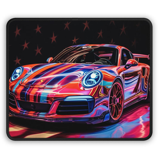 Gaming Mouse Pad  American Flag Colored Porsche 3