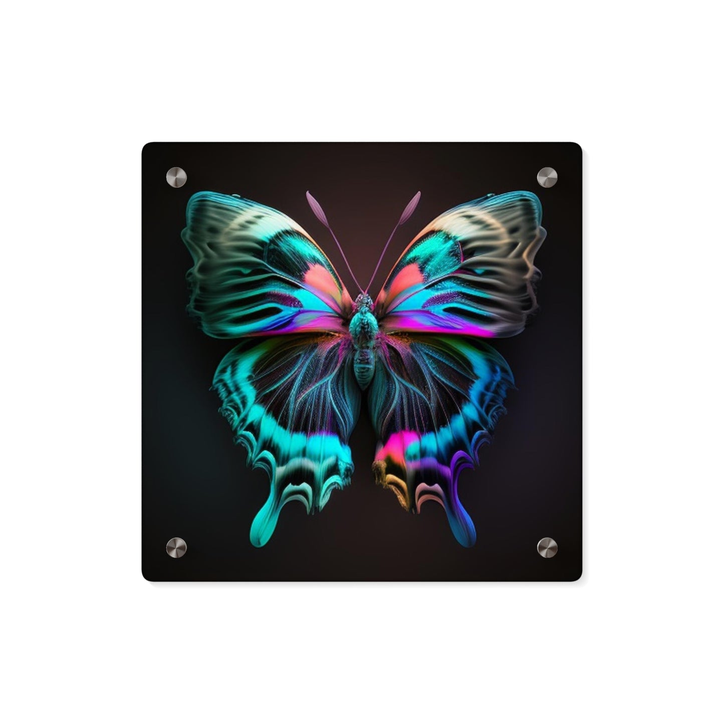 Acrylic Wall Art Panels Neon Butterfly Fusion 3