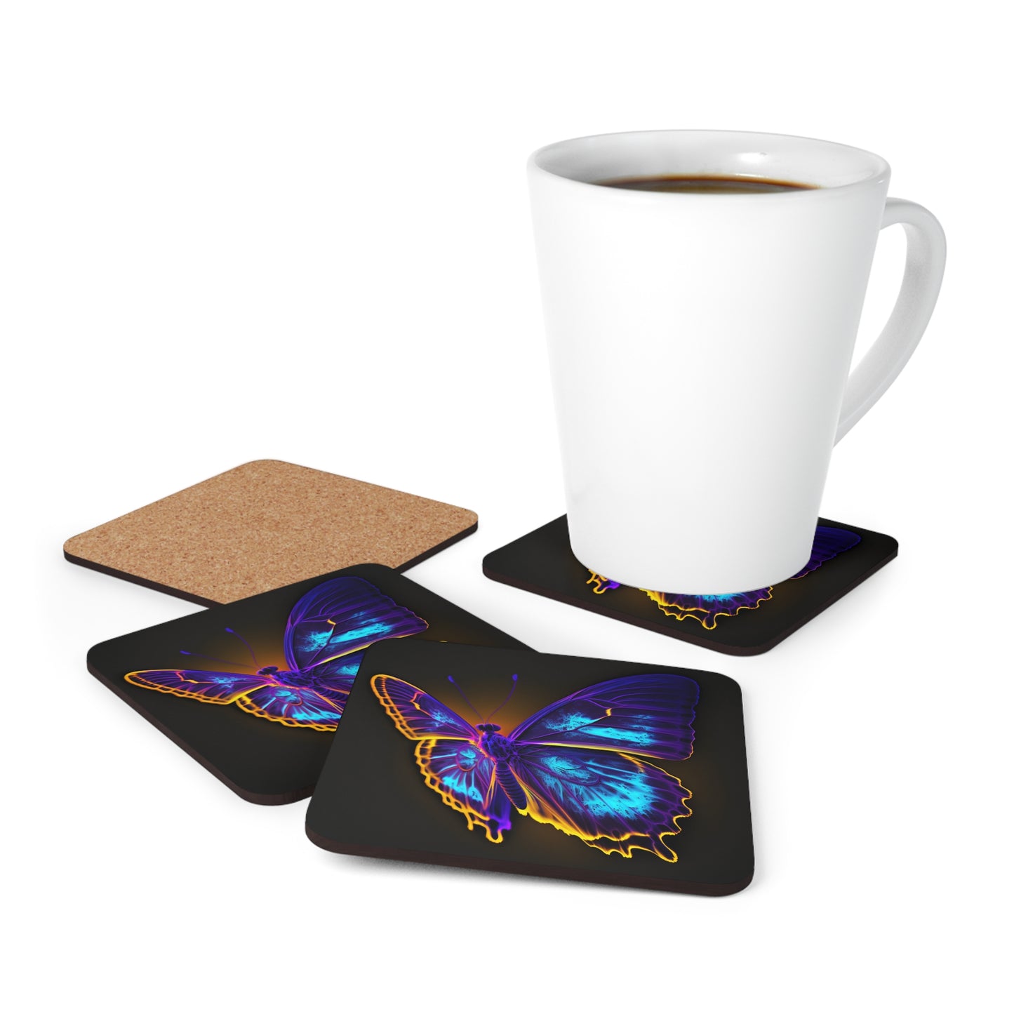 Corkwood Coaster Set Thermal Butterfly 4