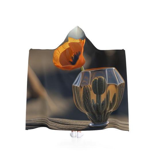 Hooded Blanket Orange Poppy in a Vase 2