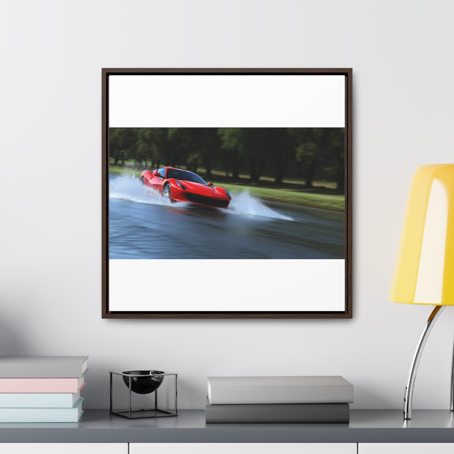 Gallery Canvas Wraps, Square Frame Water Ferrari Splash 3