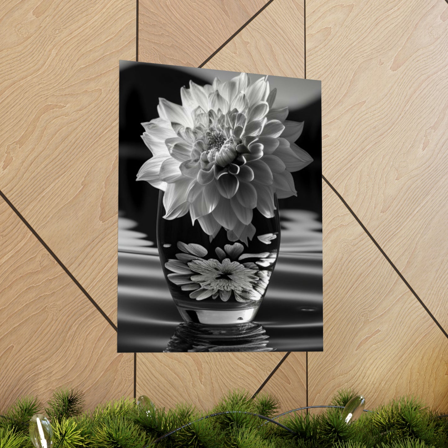 Premium Matte Vertical Posters White Dahlia 4