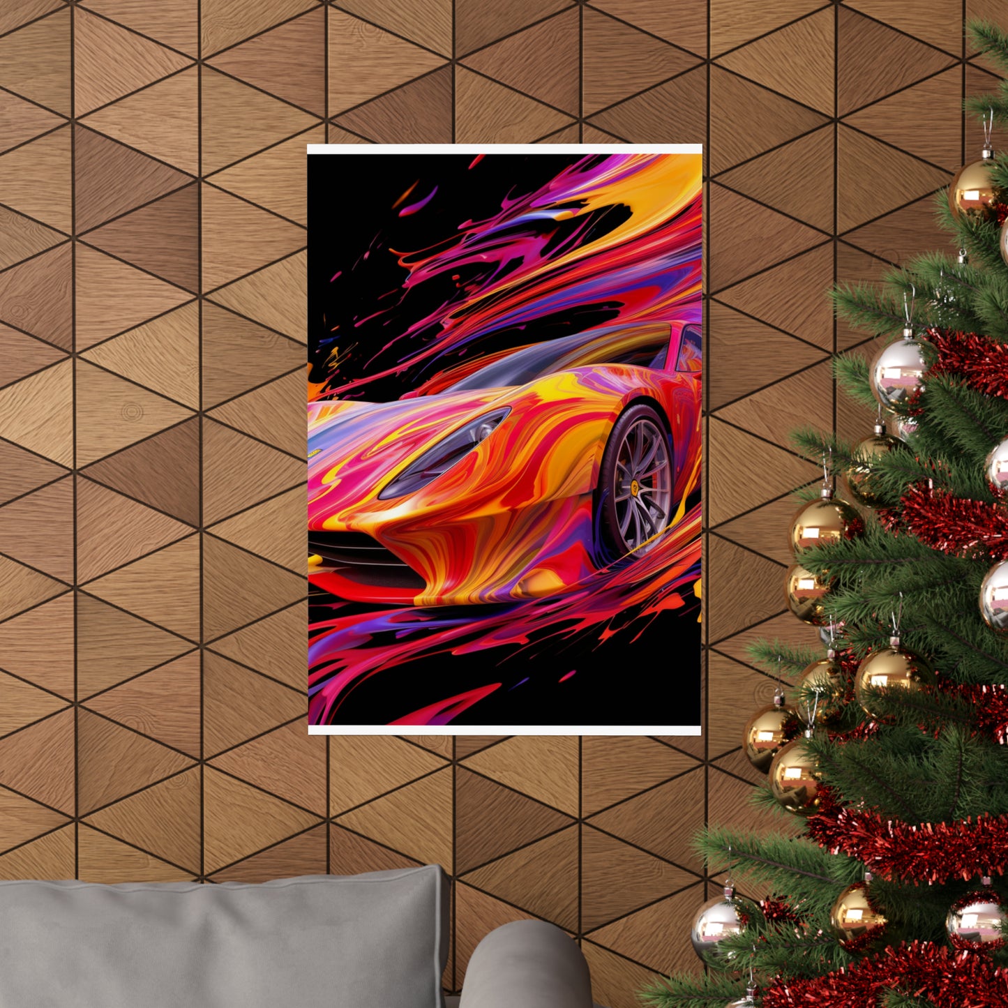 Premium Matte Vertical Posters Ferrari Water Fusion 2