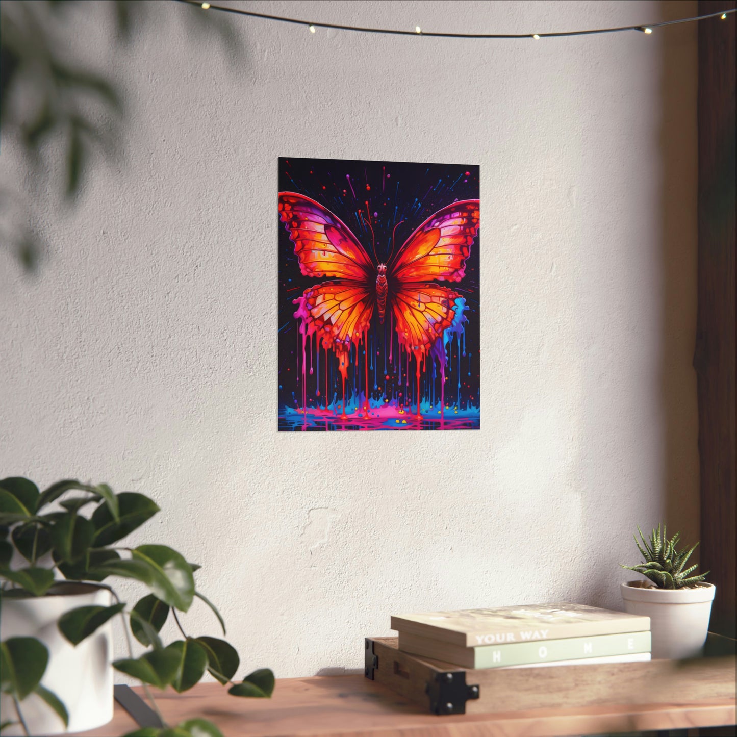 Premium Matte Vertical Posters Pink Butterfly Flair 4