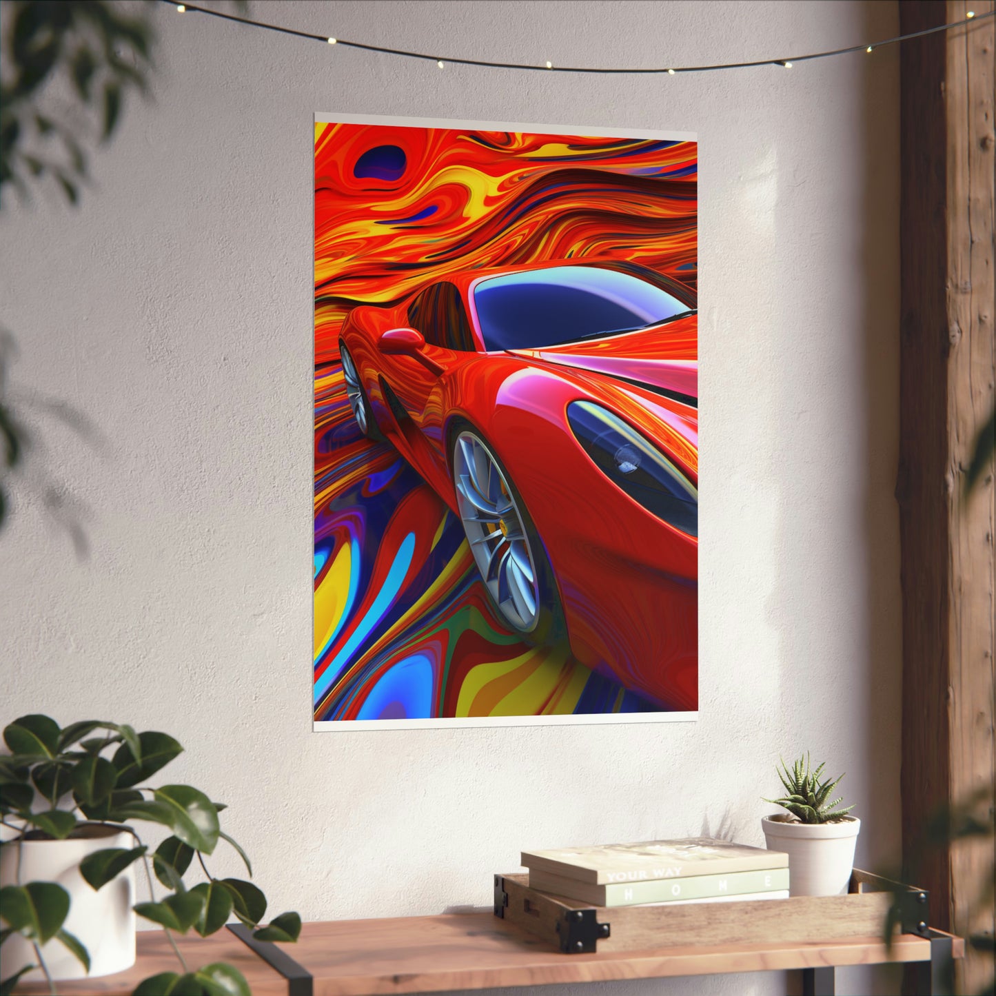 Premium Matte Vertical Posters Ferrari Water Fusion 4