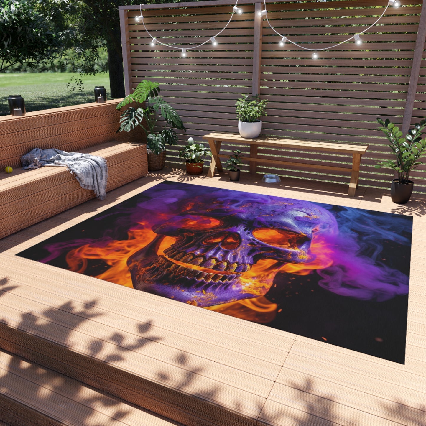 Outdoor Rug  Macro Skull 1