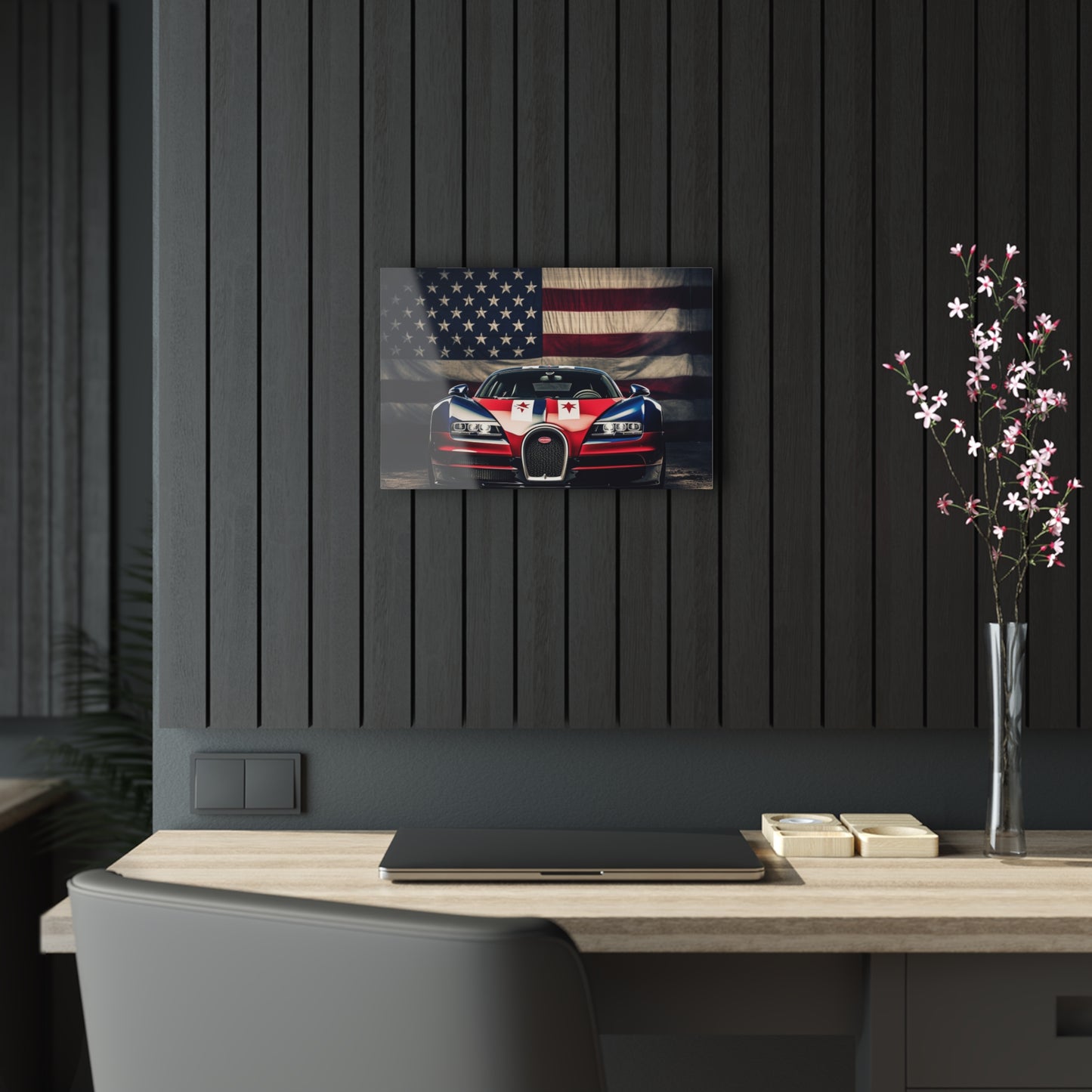 Acrylic Prints Bugatti American Flag 3