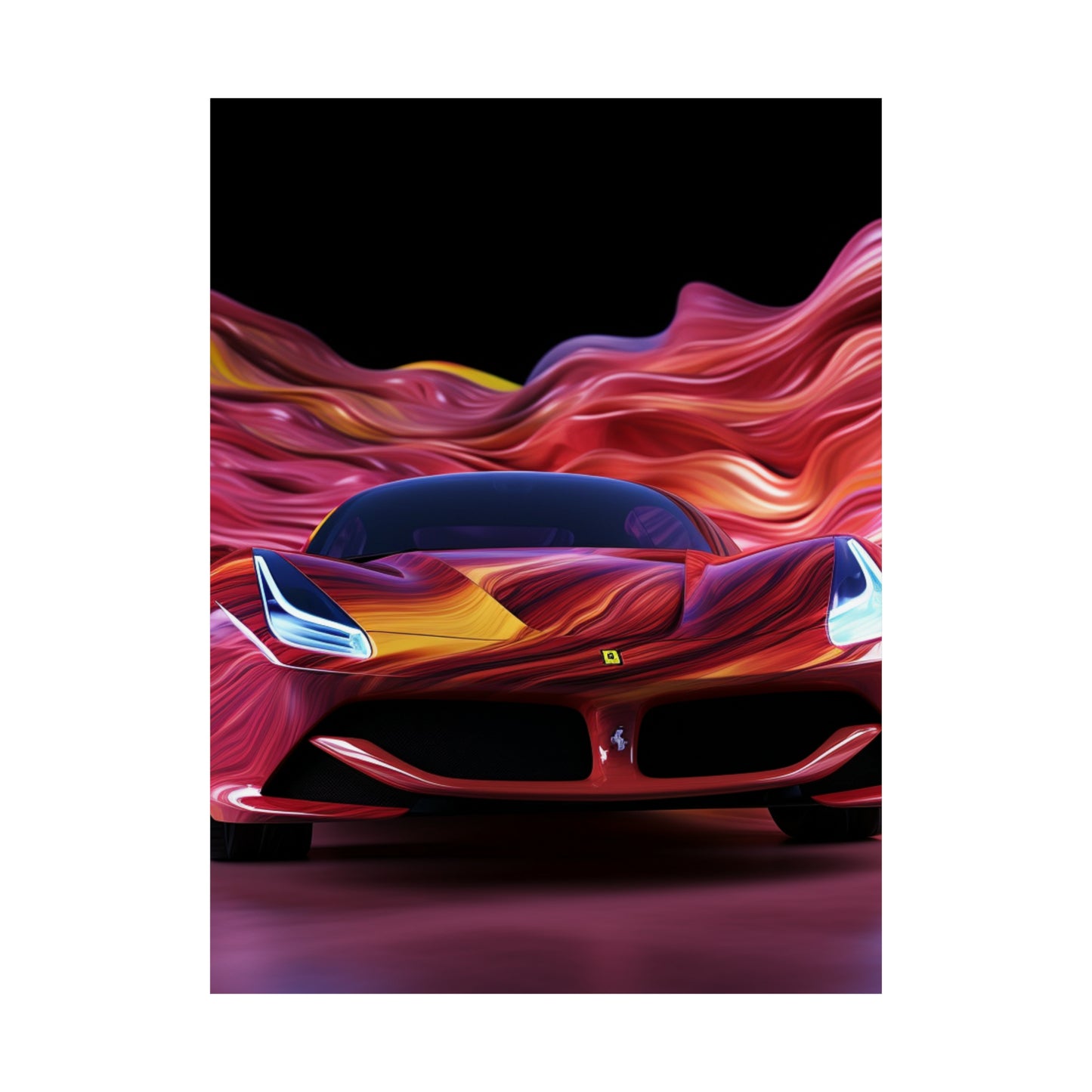 Premium Matte Vertical Posters Ferrari Water Fusion 3