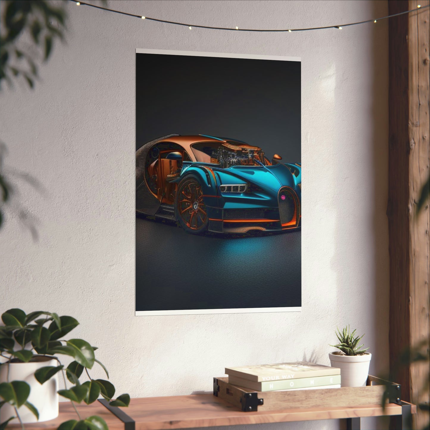 Premium Matte Vertical Posters Bugatti Blue 4