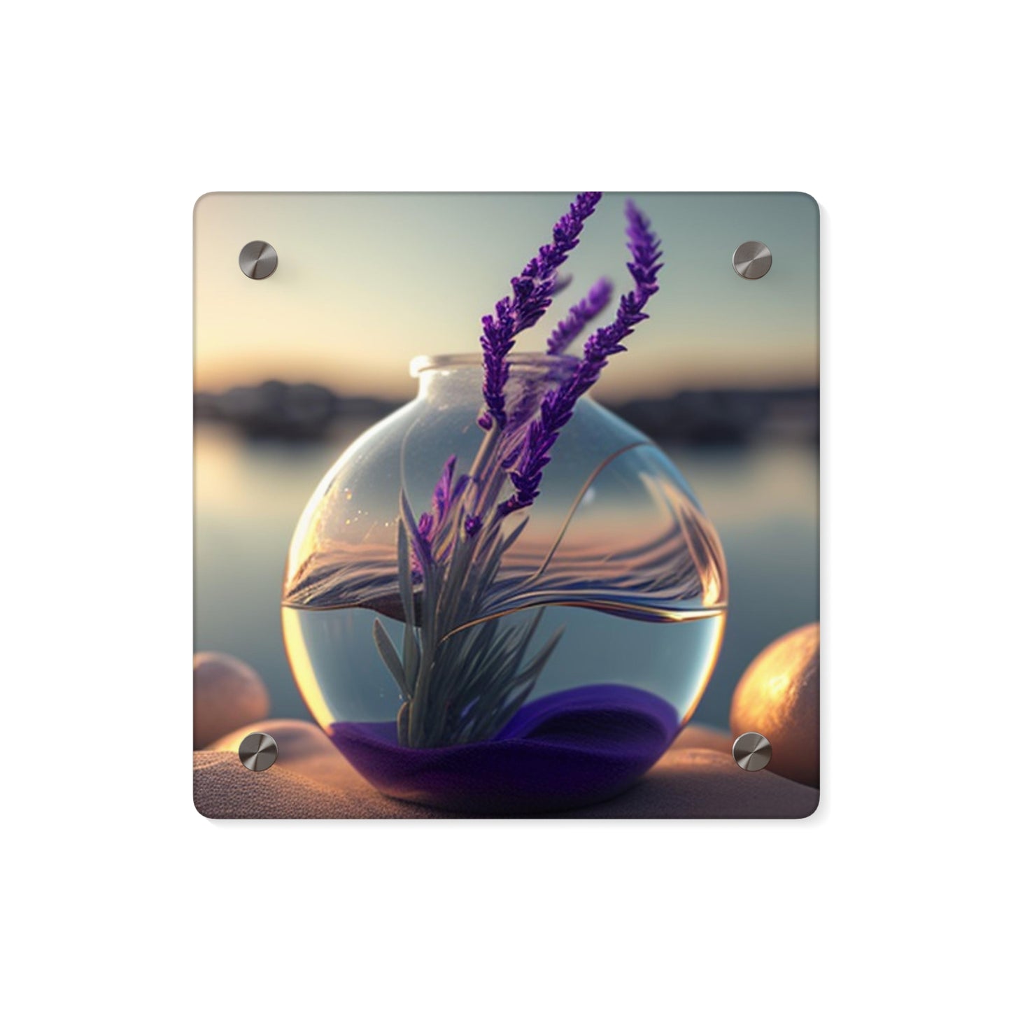 Acrylic Wall Art Panels Lavender in a vase 3