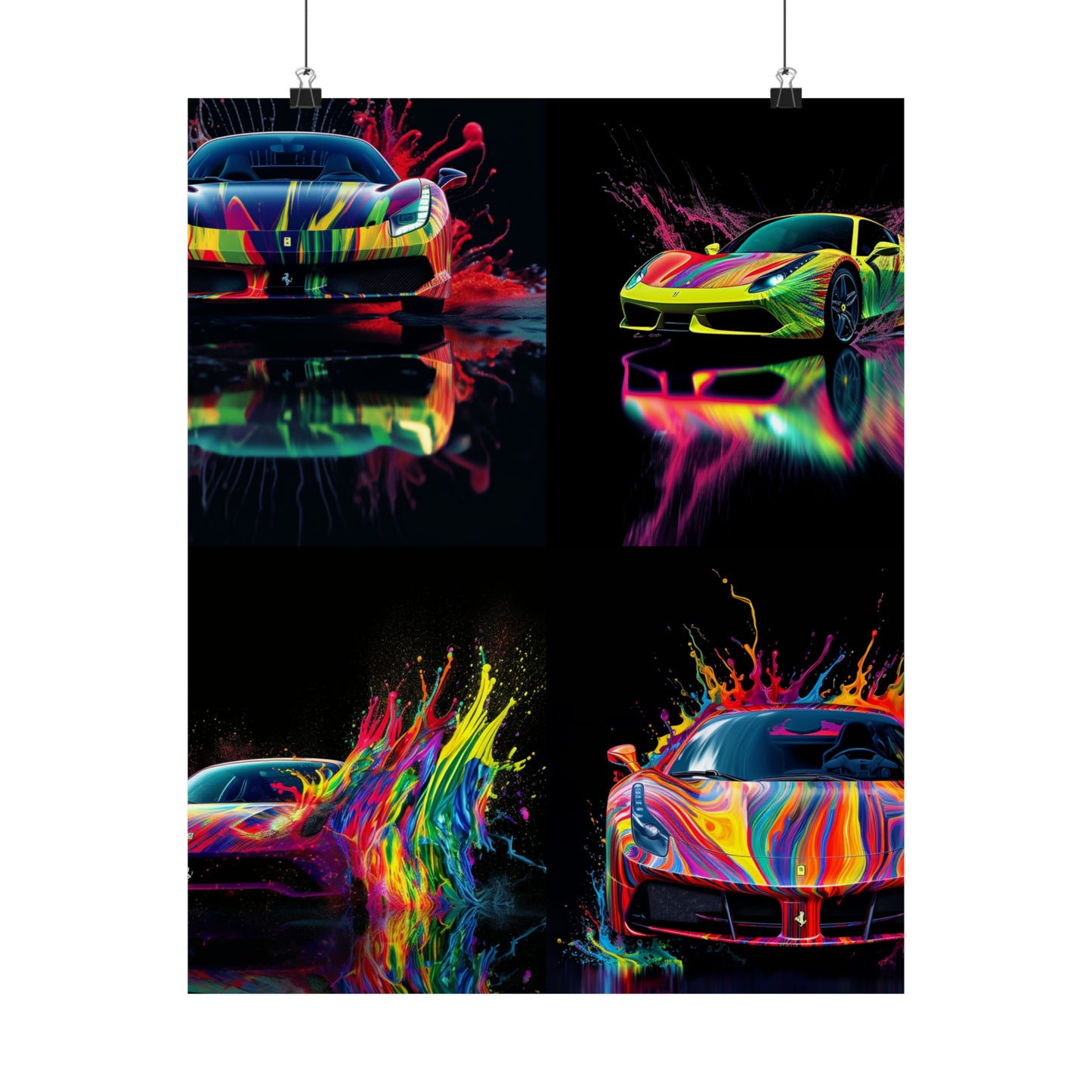 Premium Matte Vertical Posters Ferrari Fusion Water 5