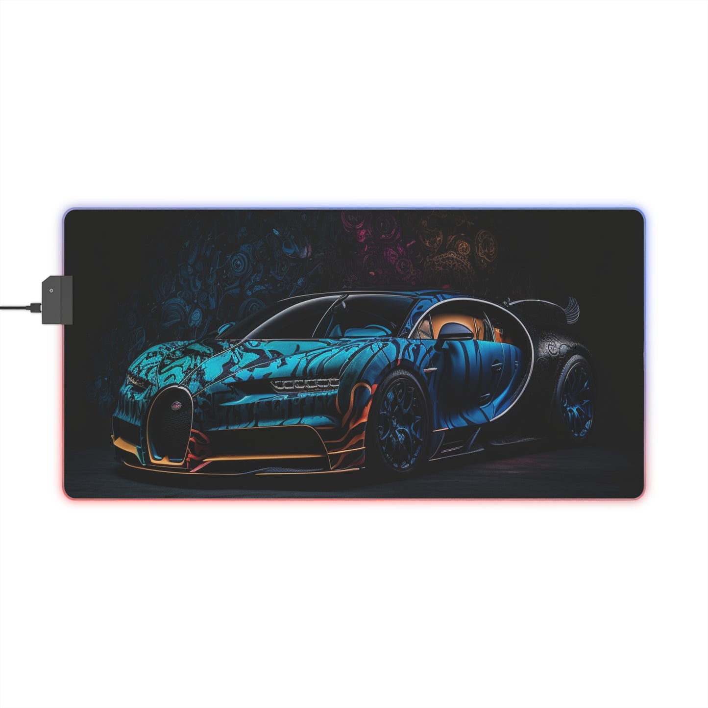 LED Gaming Mouse Pad Bugatti Blue 3