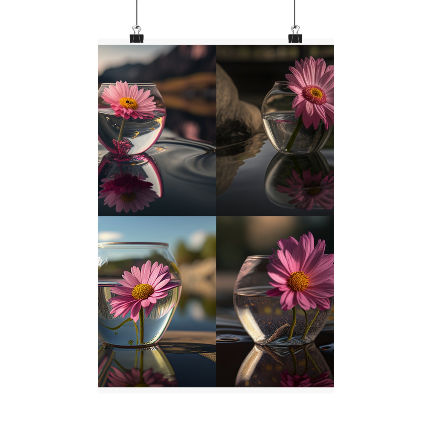 Premium Matte Vertical Posters Pink Daisy 5