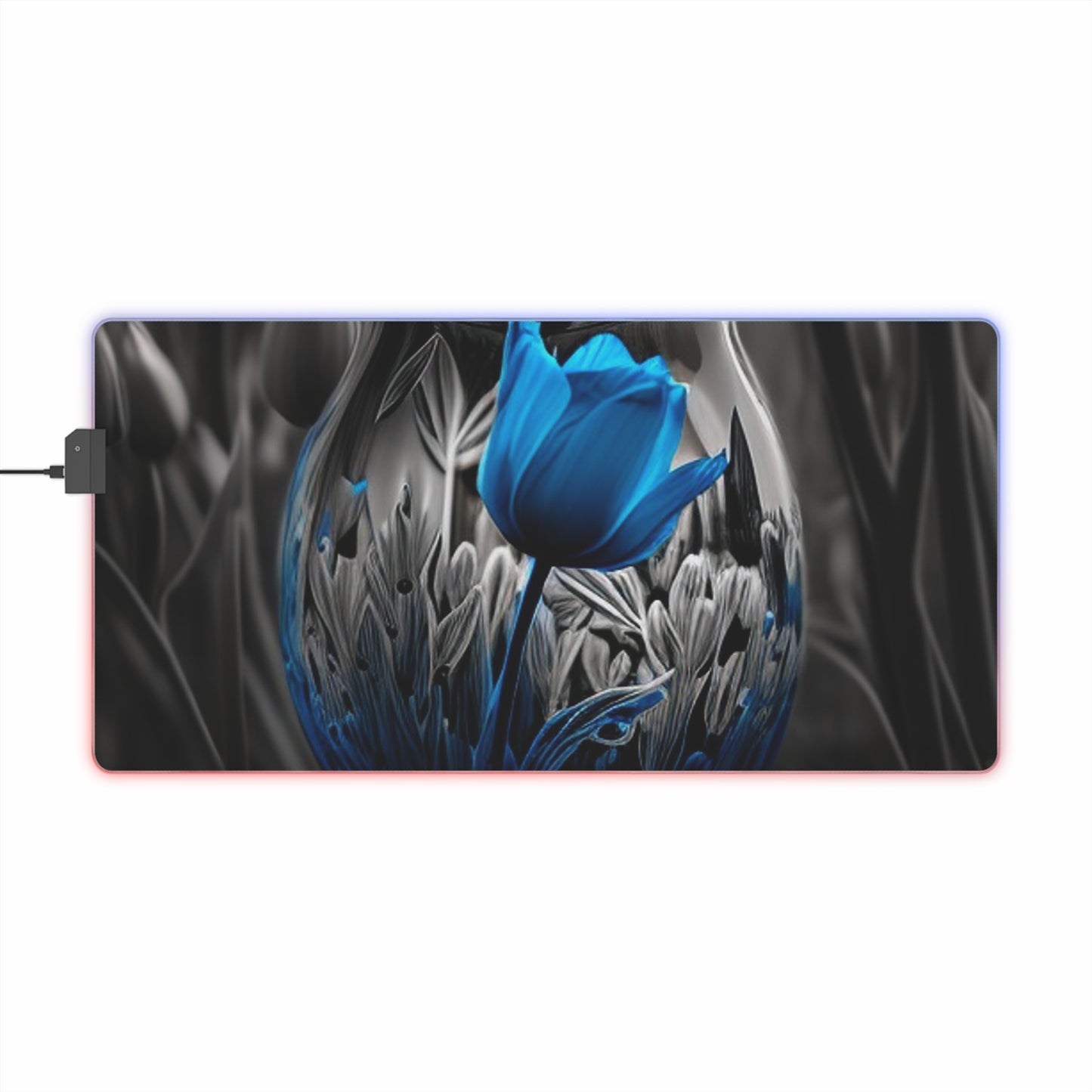 LED Gaming Mouse Pad Tulip Blue 1