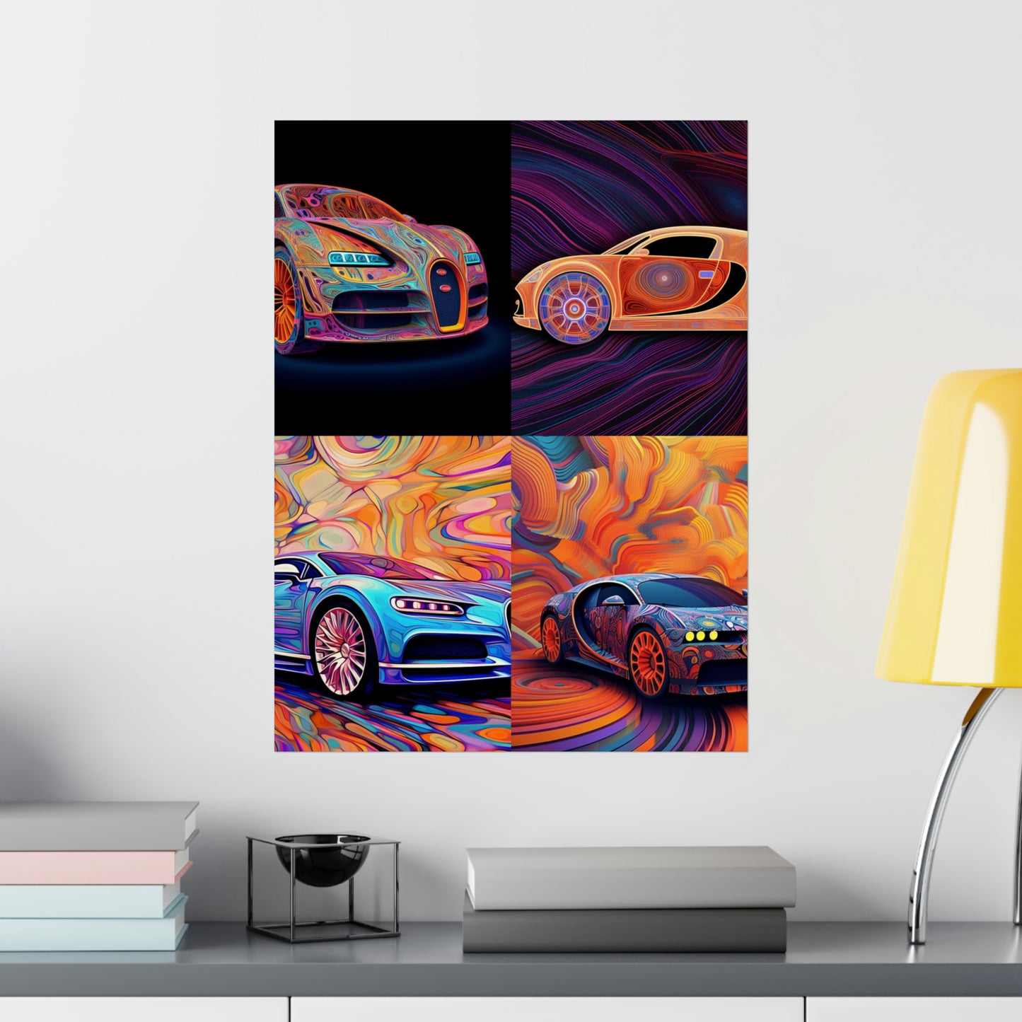 Premium Matte Vertical Posters Bugatti Abstract Concept 5