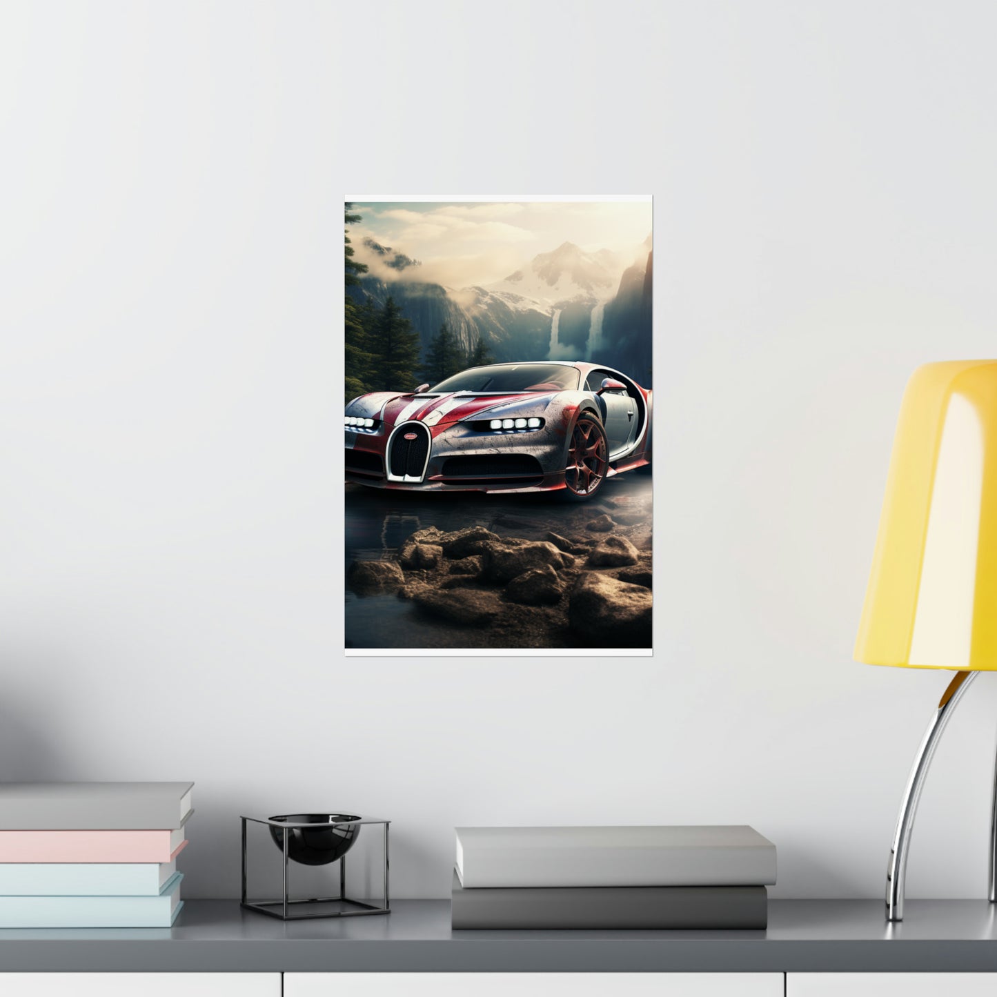 Premium Matte Vertical Posters Bugatti Waterfall 4