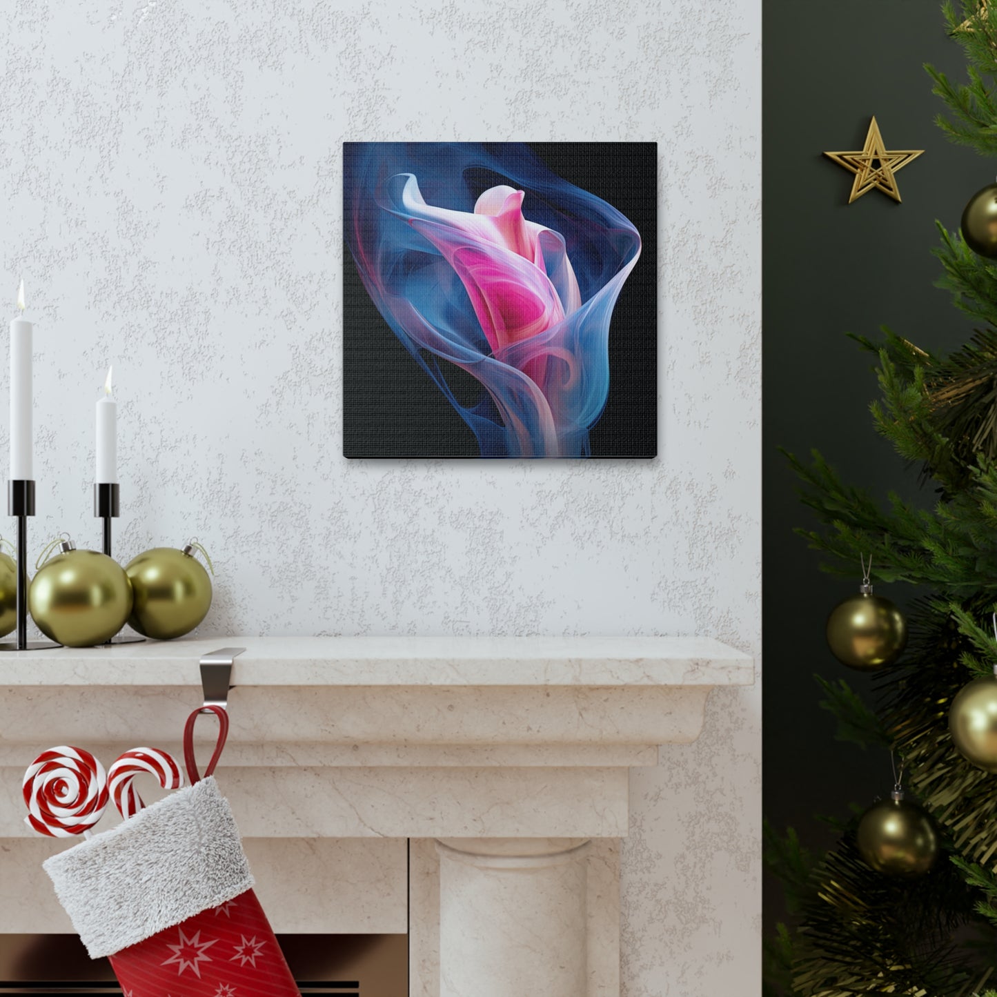 Canvas Gallery Wraps Pink & Blue Tulip Rose 3