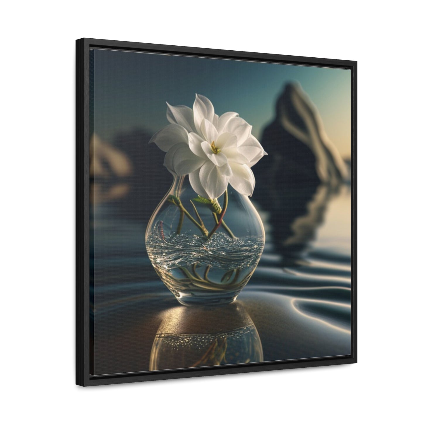 Gallery Canvas Wraps, Square Frame Jasmine glass vase 4