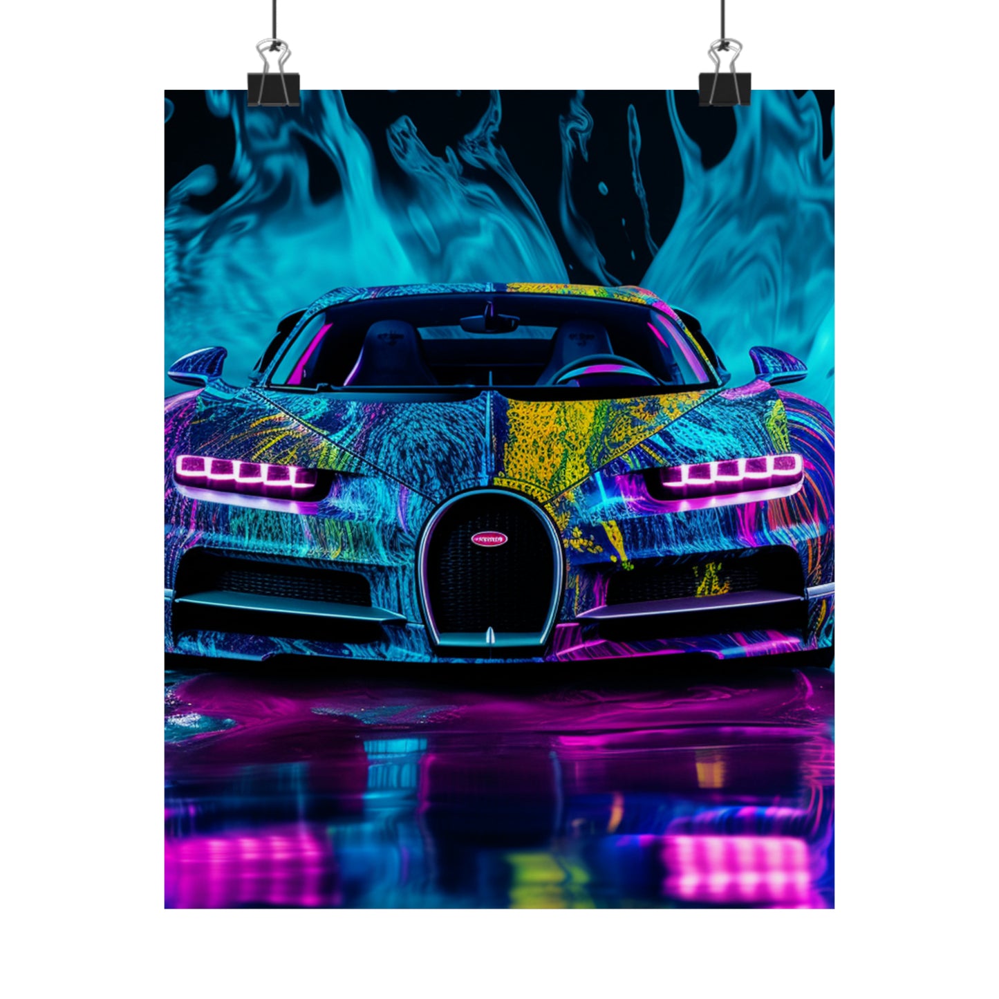 Premium Matte Vertical Posters Bugatti Water 2