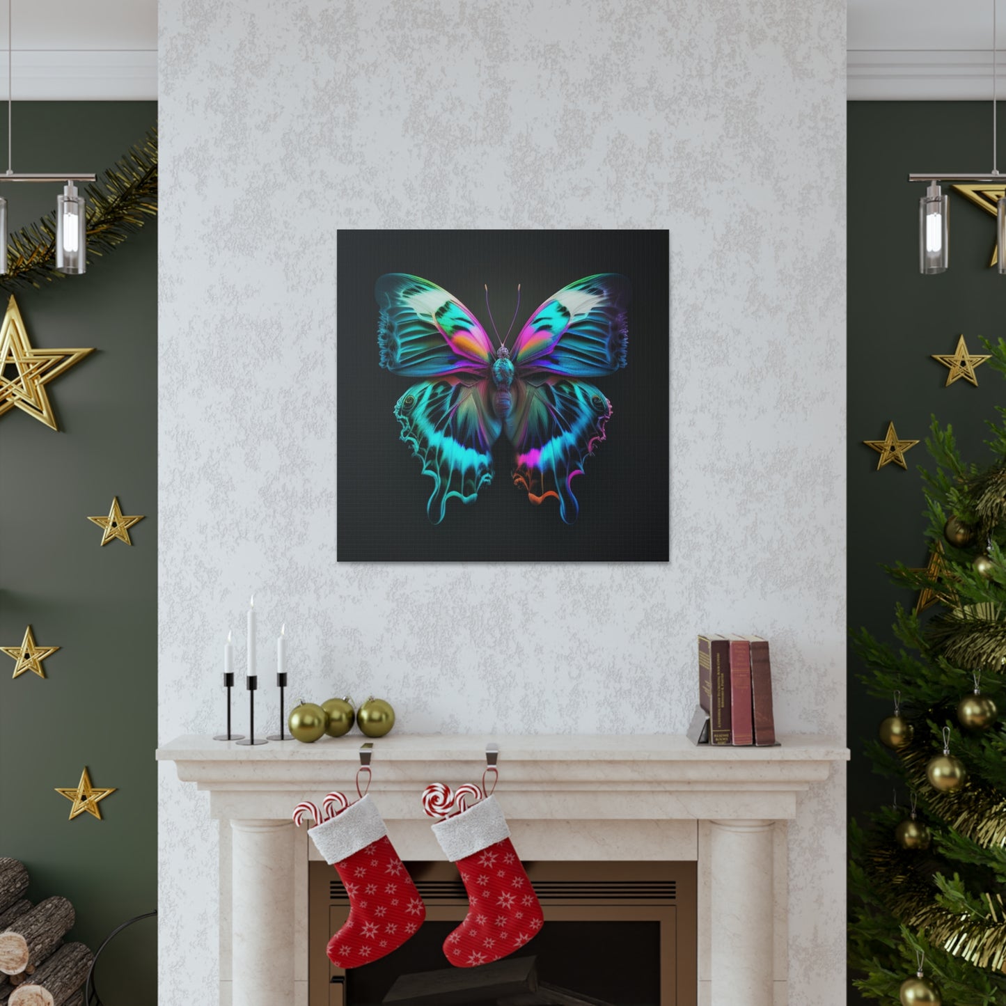 Canvas Gallery Wraps Neon Butterfly Fusion 4