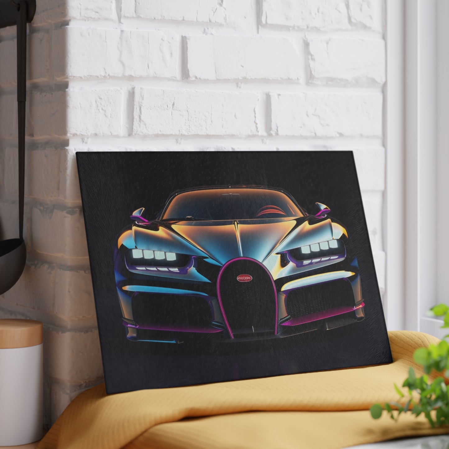 Glass Cutting Board Hyper Bugatti Chiron 1