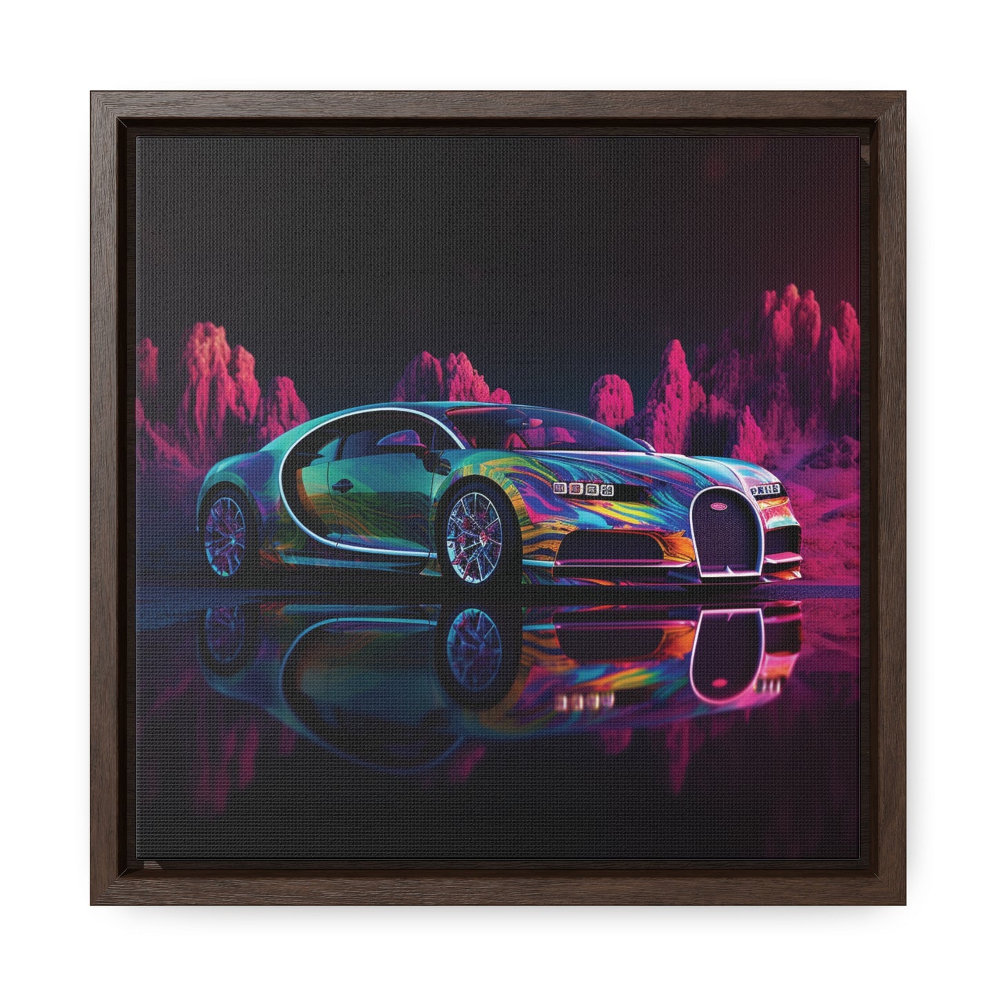 Gallery Canvas Wraps, Square Frame Florescent Bugatti Flair 2