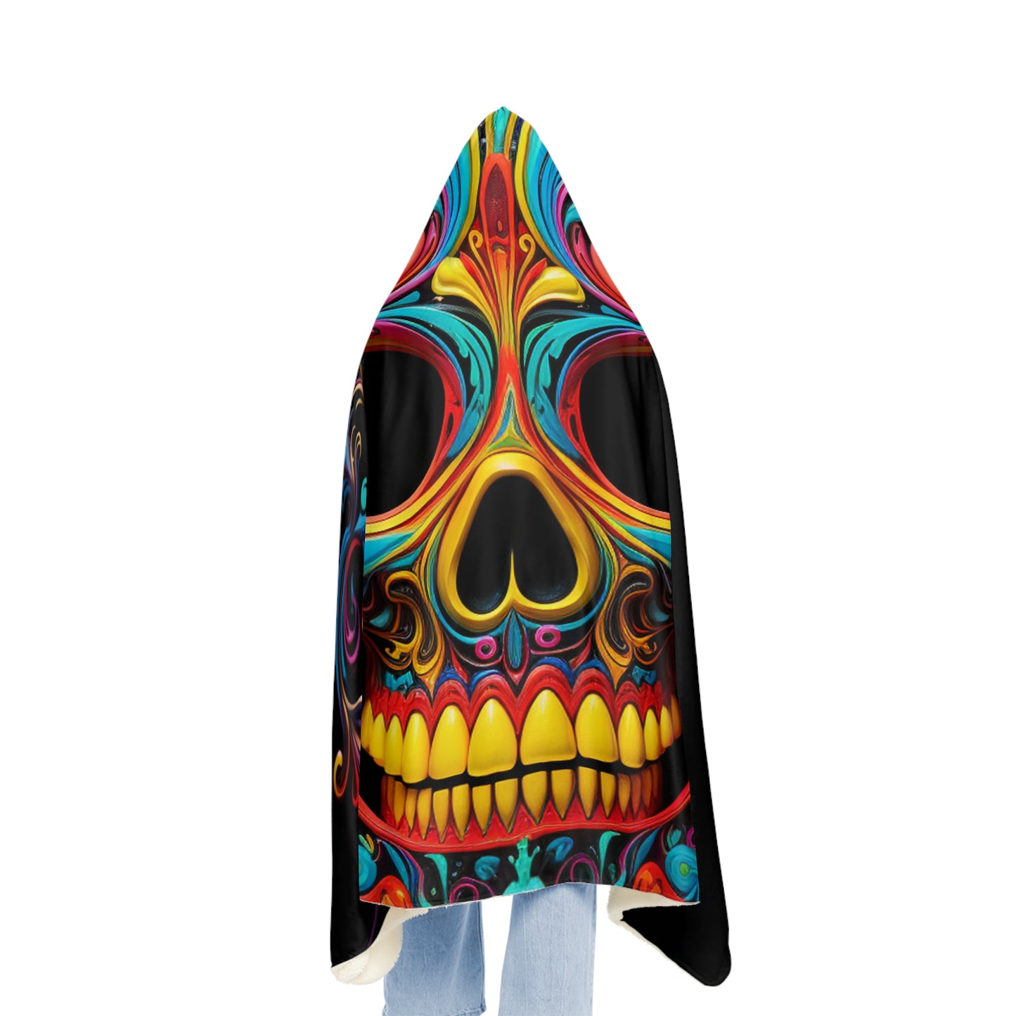 Snuggle Hooded Blanket Macro Skull Color 1