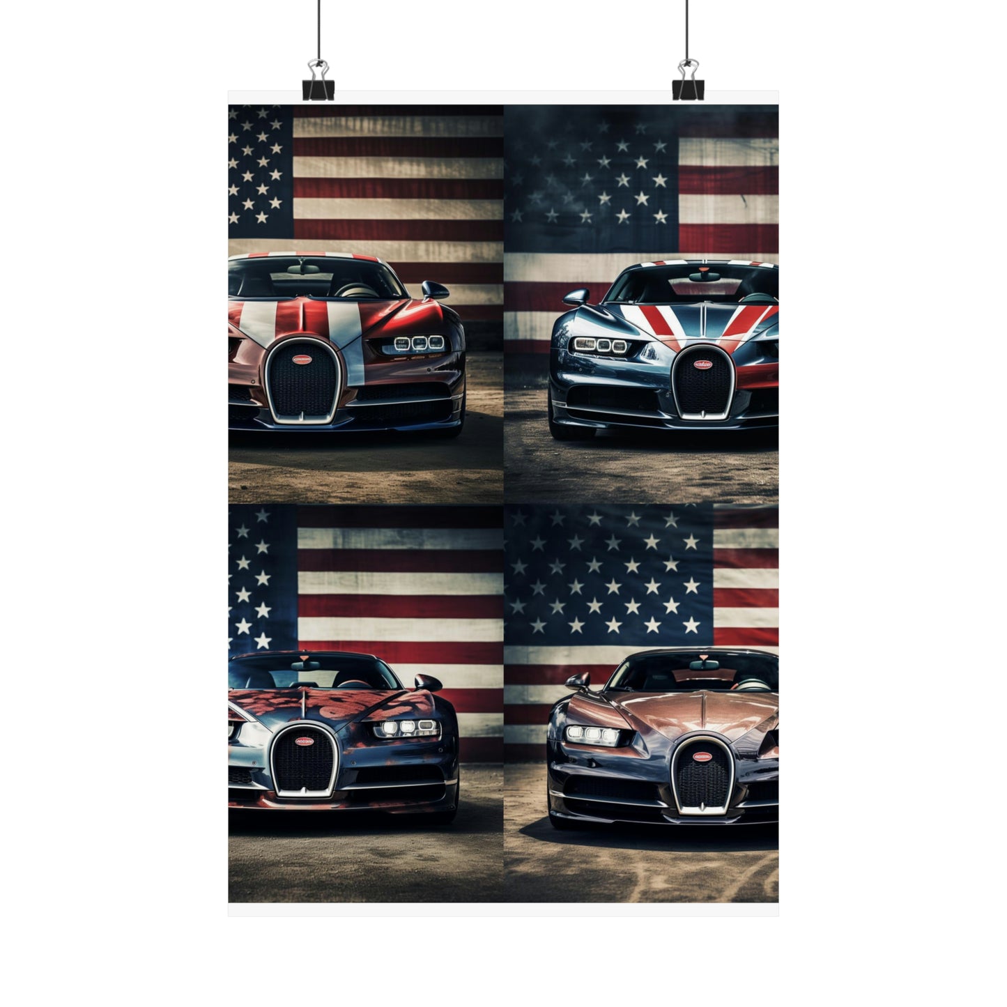 Premium Matte Vertical Posters Bugatti Flag 5