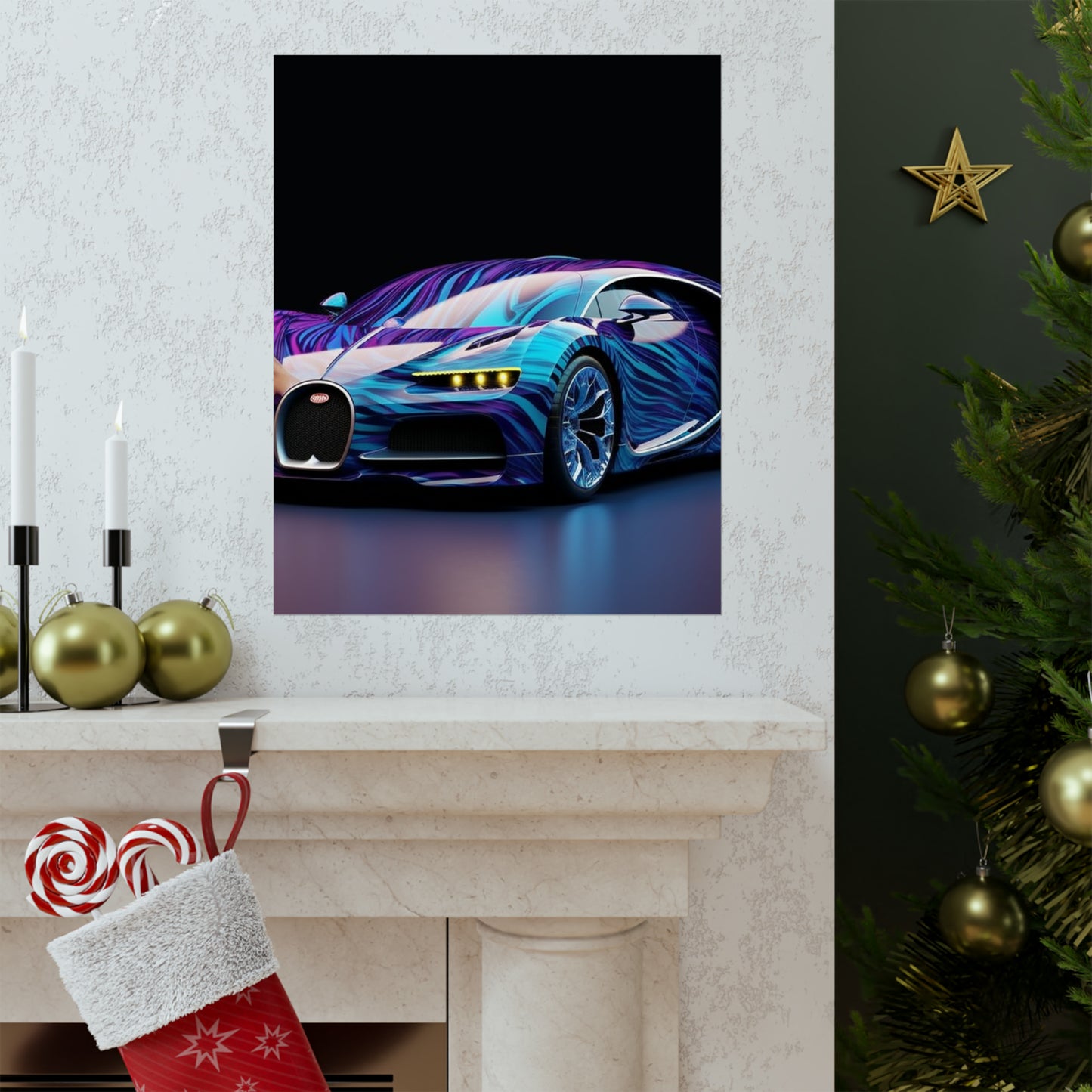 Premium Matte Vertical Posters Bugatti Abstract Flair 3