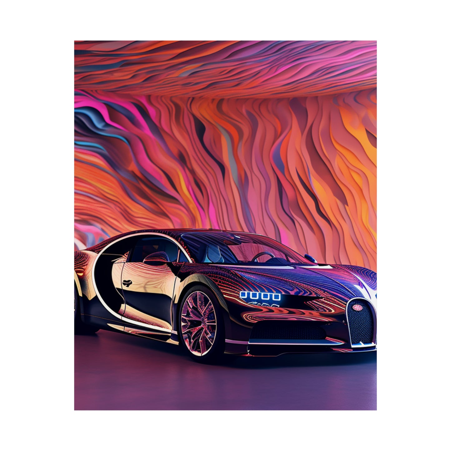 Premium Matte Vertical Posters Bugatti Abstract Flair 4