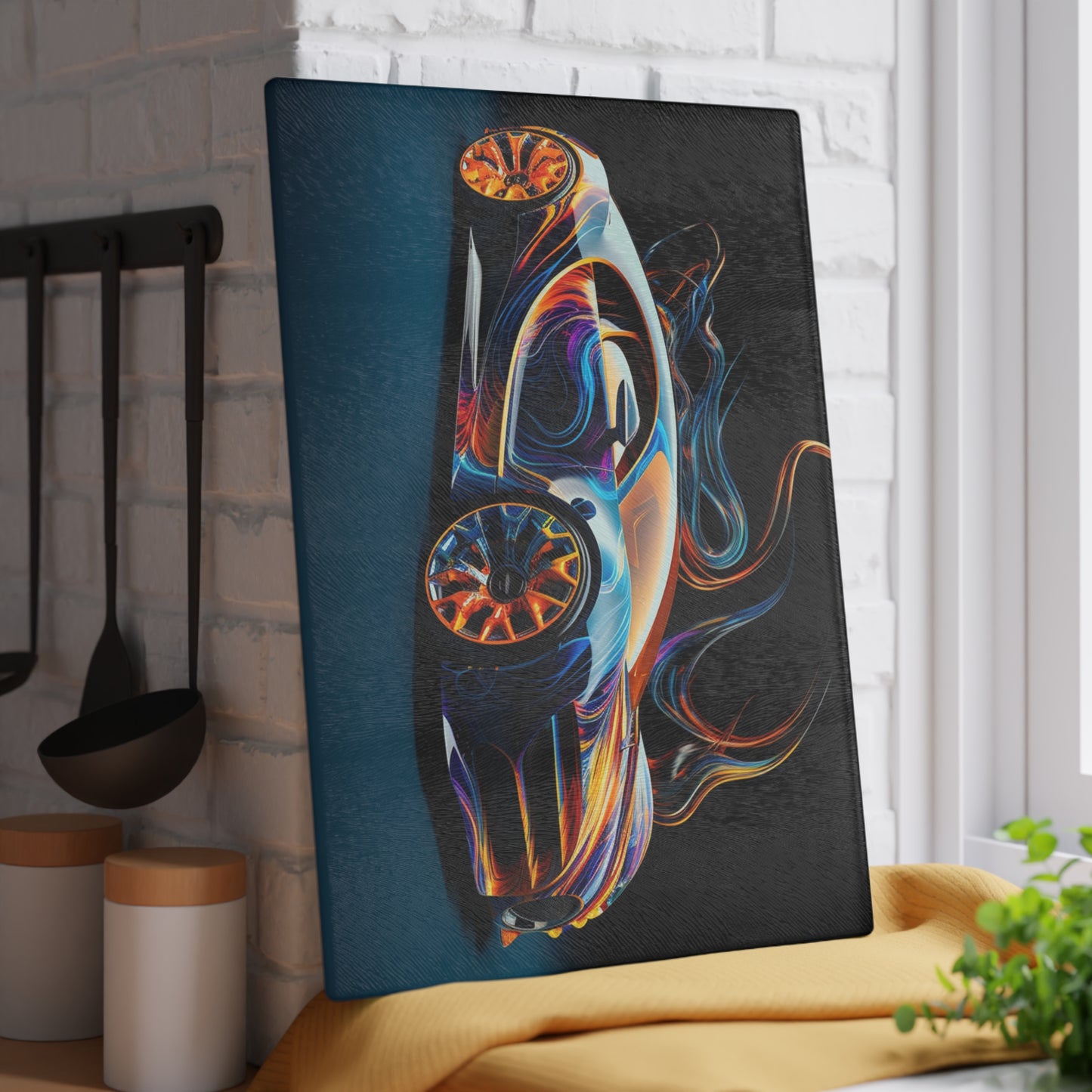 Glass Cutting Board Bugatti Abstract Flair 2