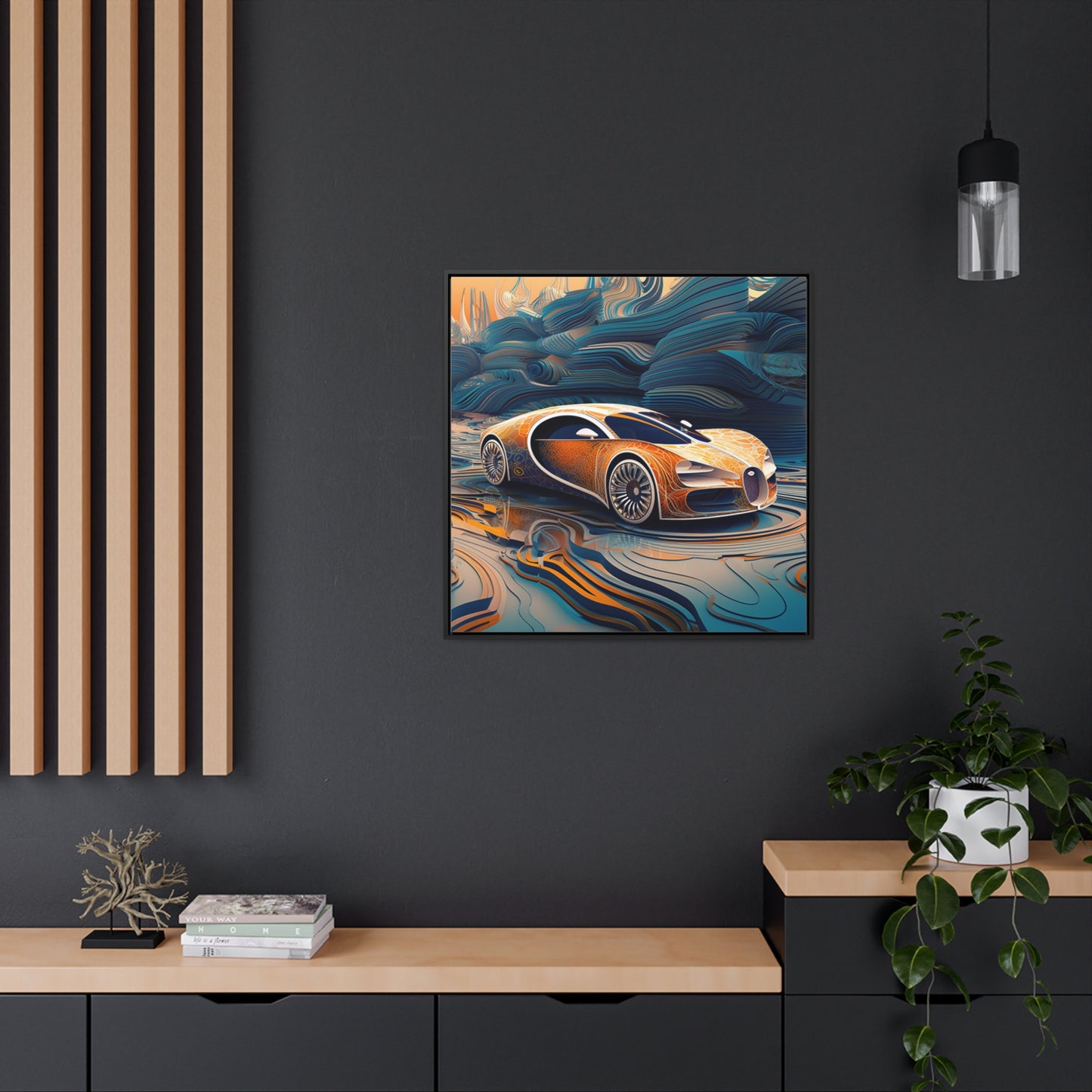 Gallery Canvas Wraps, Square Frame Bugatti Abstract Flair 1