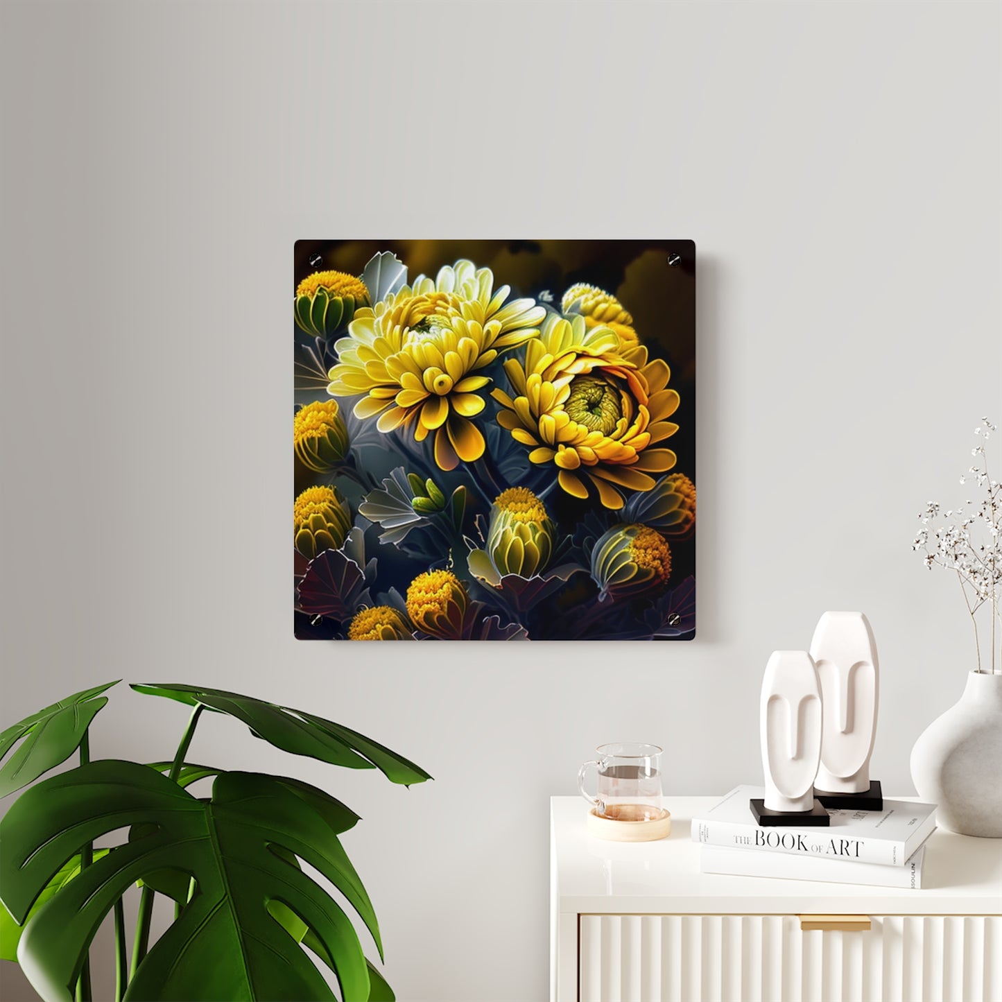 Acrylic Wall Art Panels Yellow Hermosas Flores Amarillas 4