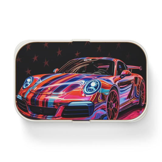 Bento Lunch Box American Flag Colored Porsche 4