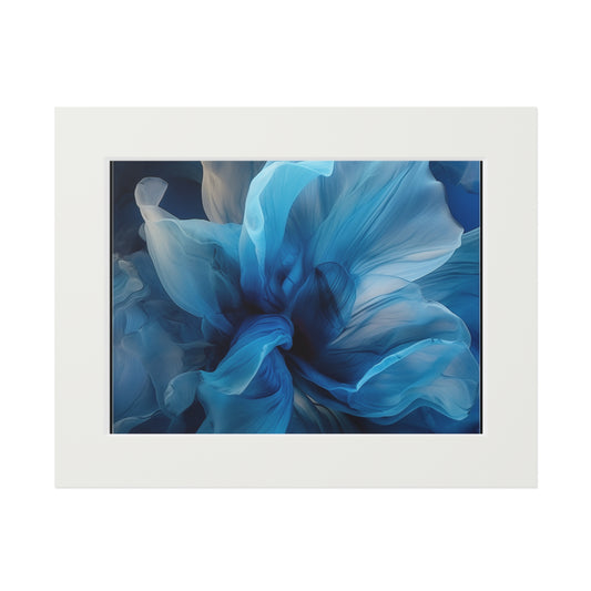Fine Art Prints (Passepartout Paper Frame) Blue Tluip Abstract 2