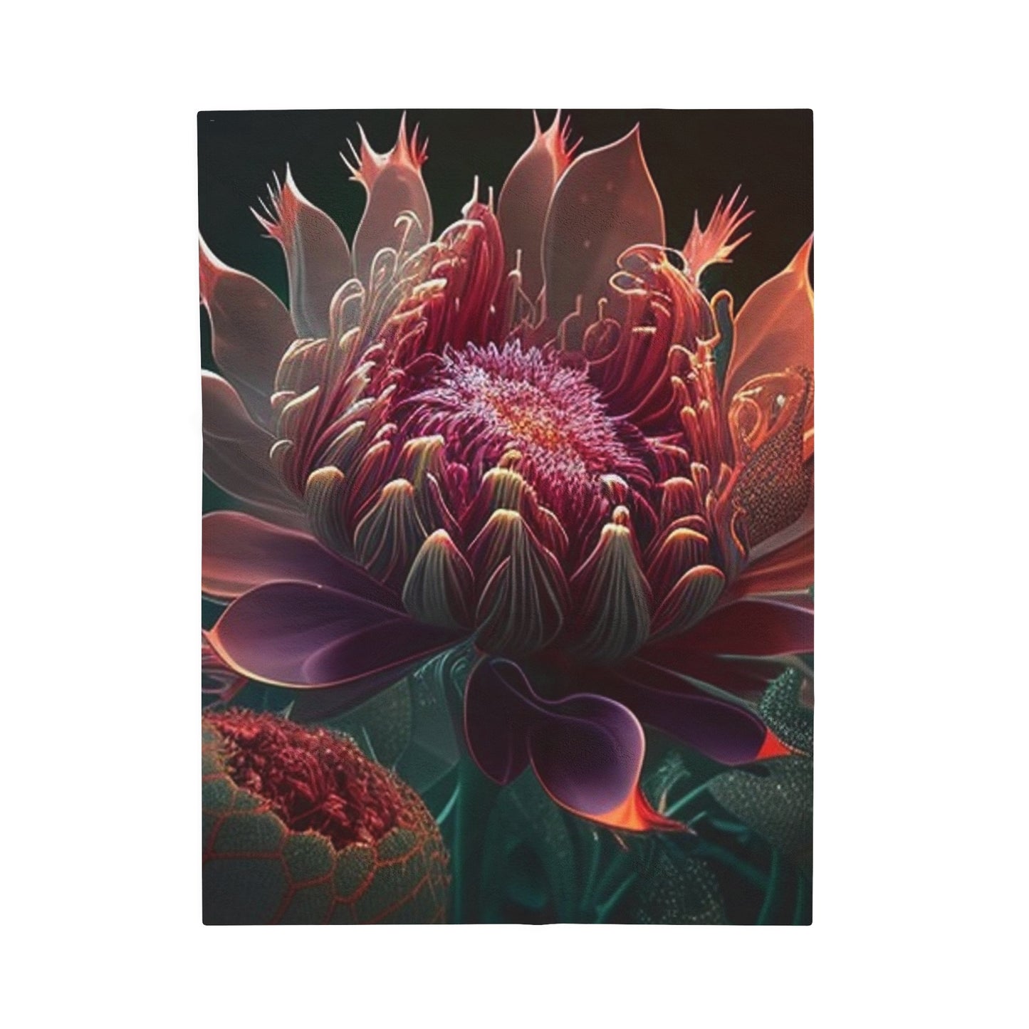 Velveteen Plush Blanket Flower Arangment 1