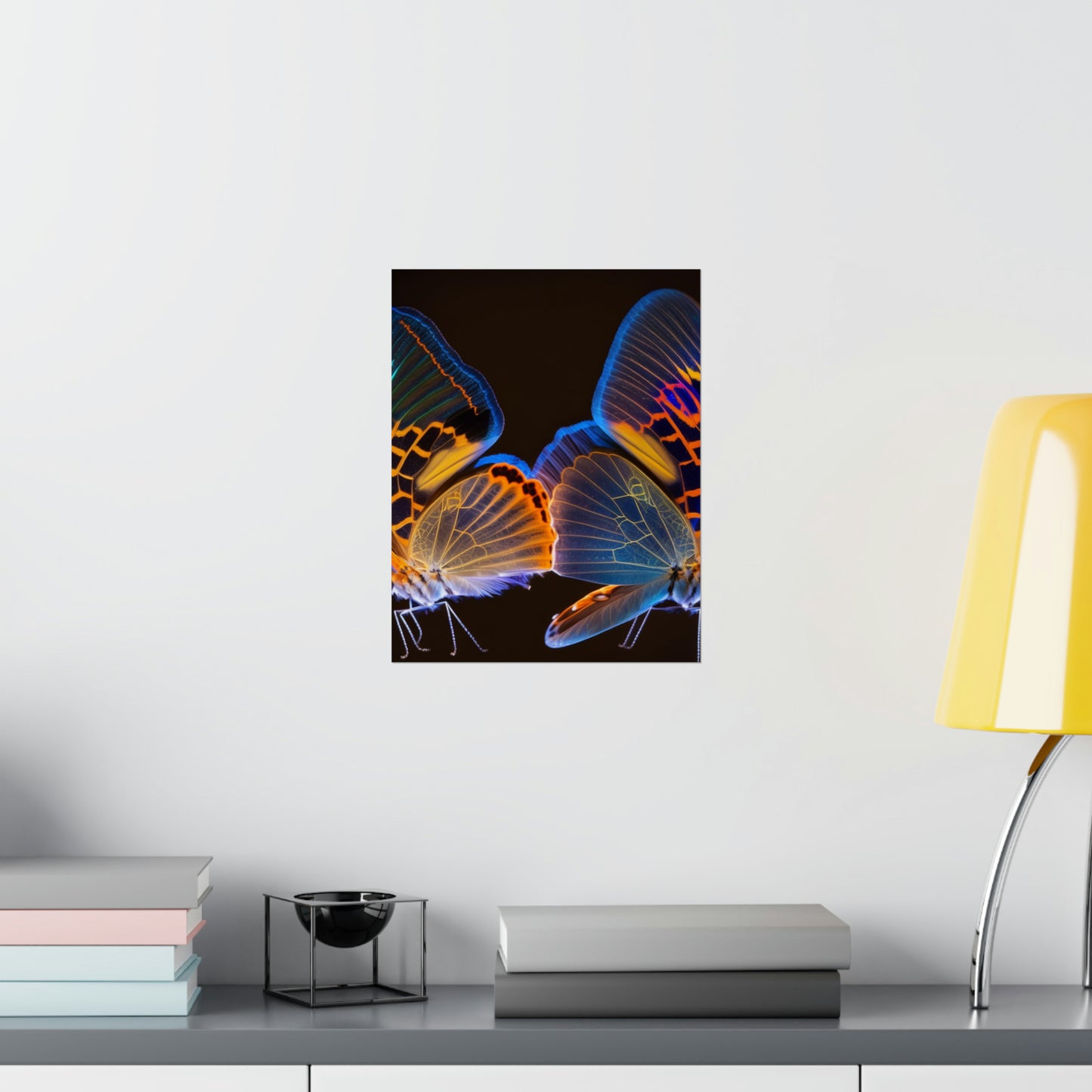 Premium Matte Vertical Posters Neon Glo Butterfly 2