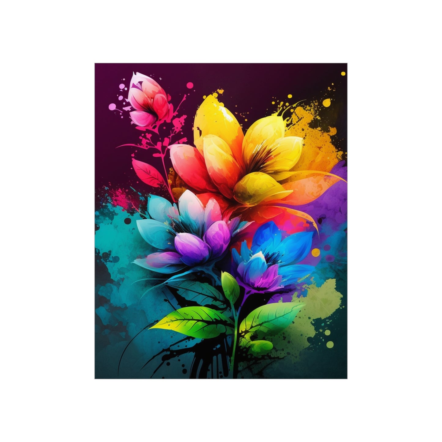 Premium Matte Vertical Posters Bright Spring Flowers 3