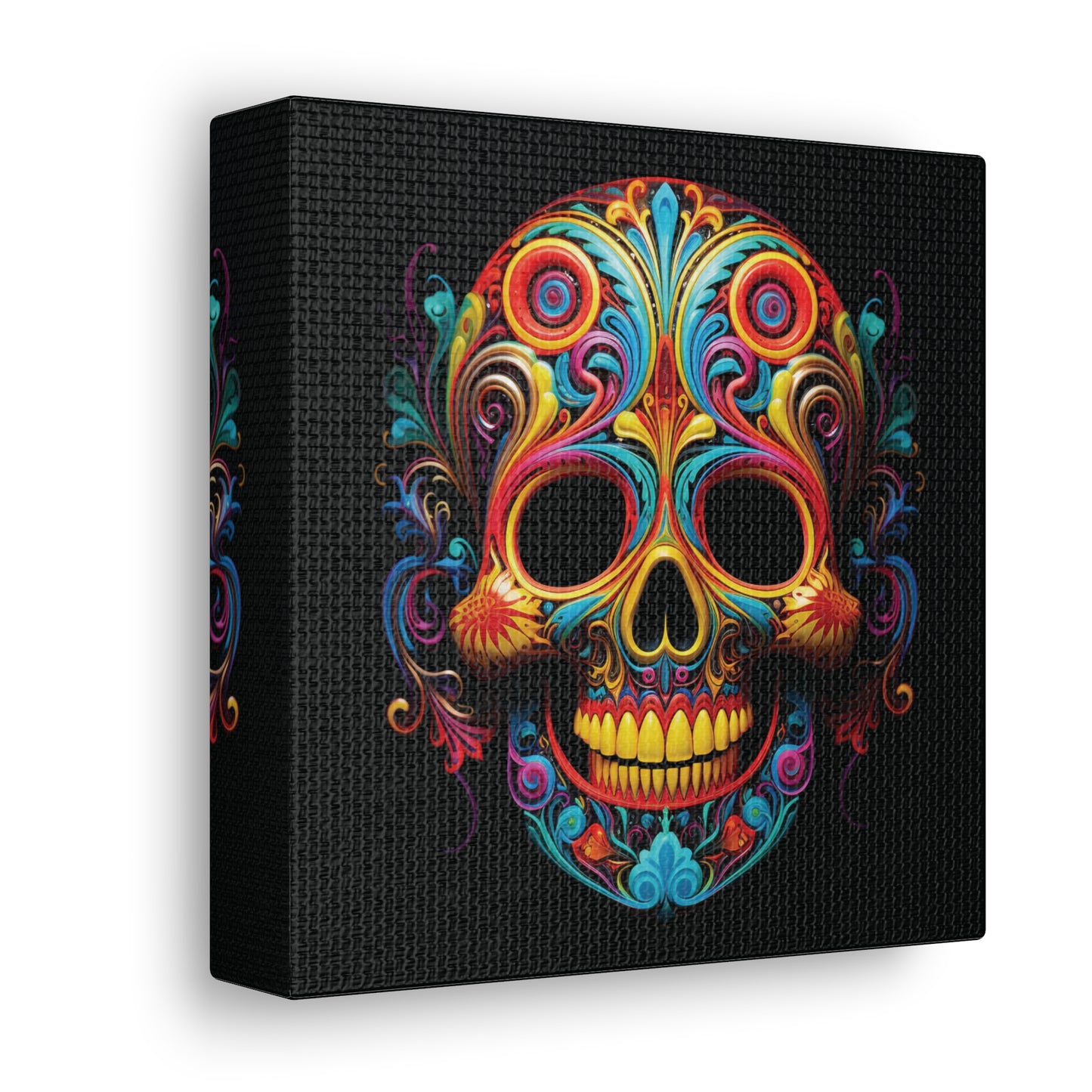 Canvas Gallery Wraps Macro Skull Color 1