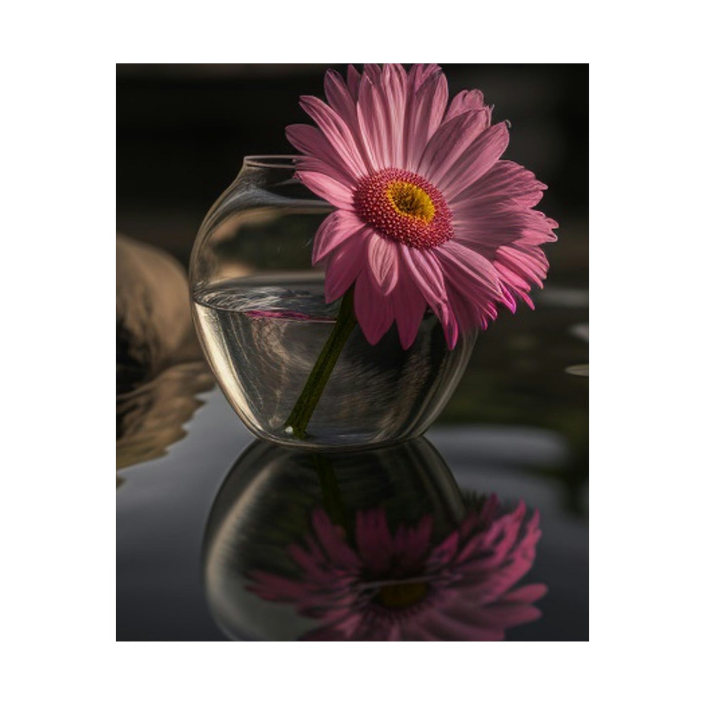 Premium Matte Vertical Posters Pink Daisy 2