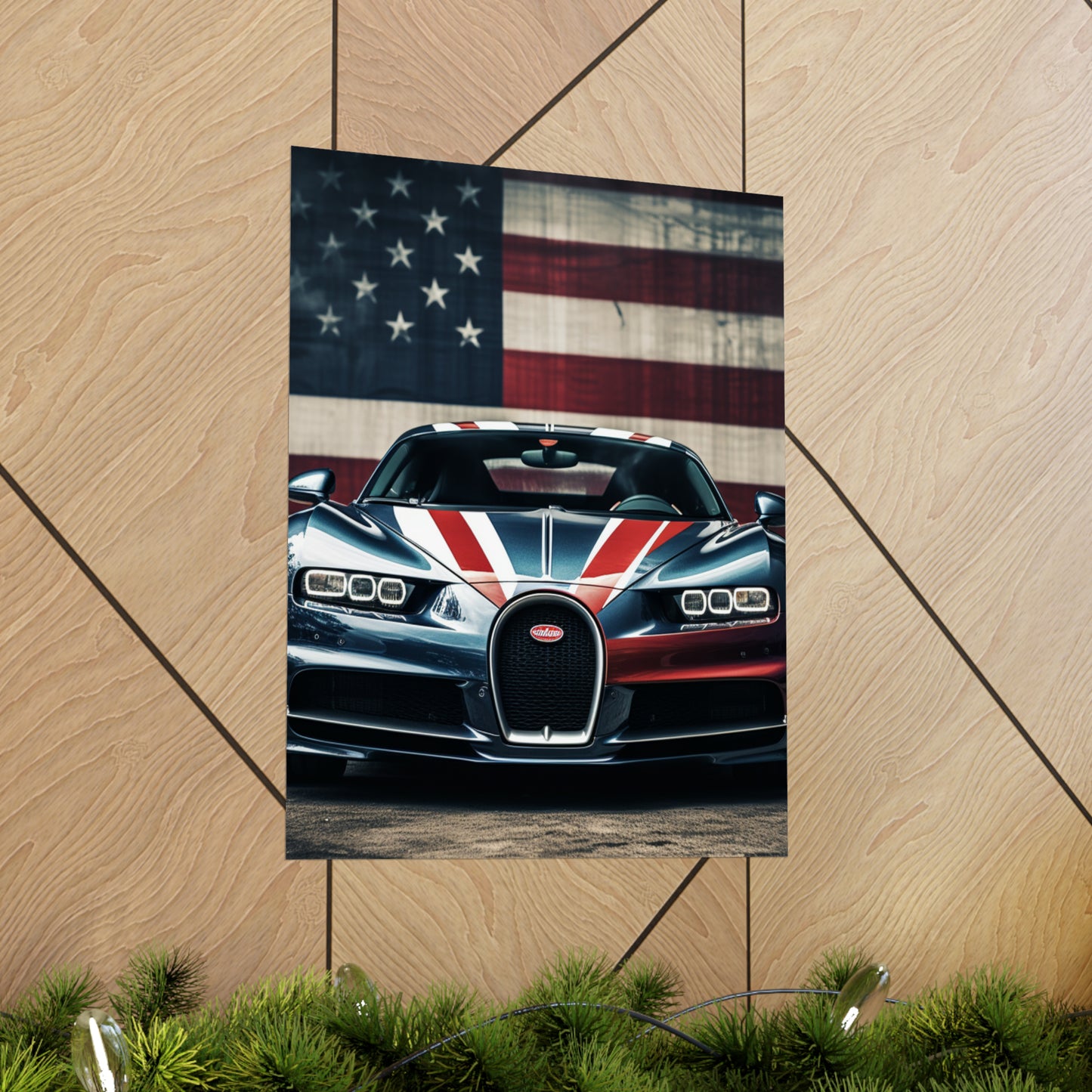 Premium Matte Vertical Posters Bugatti Flag 2