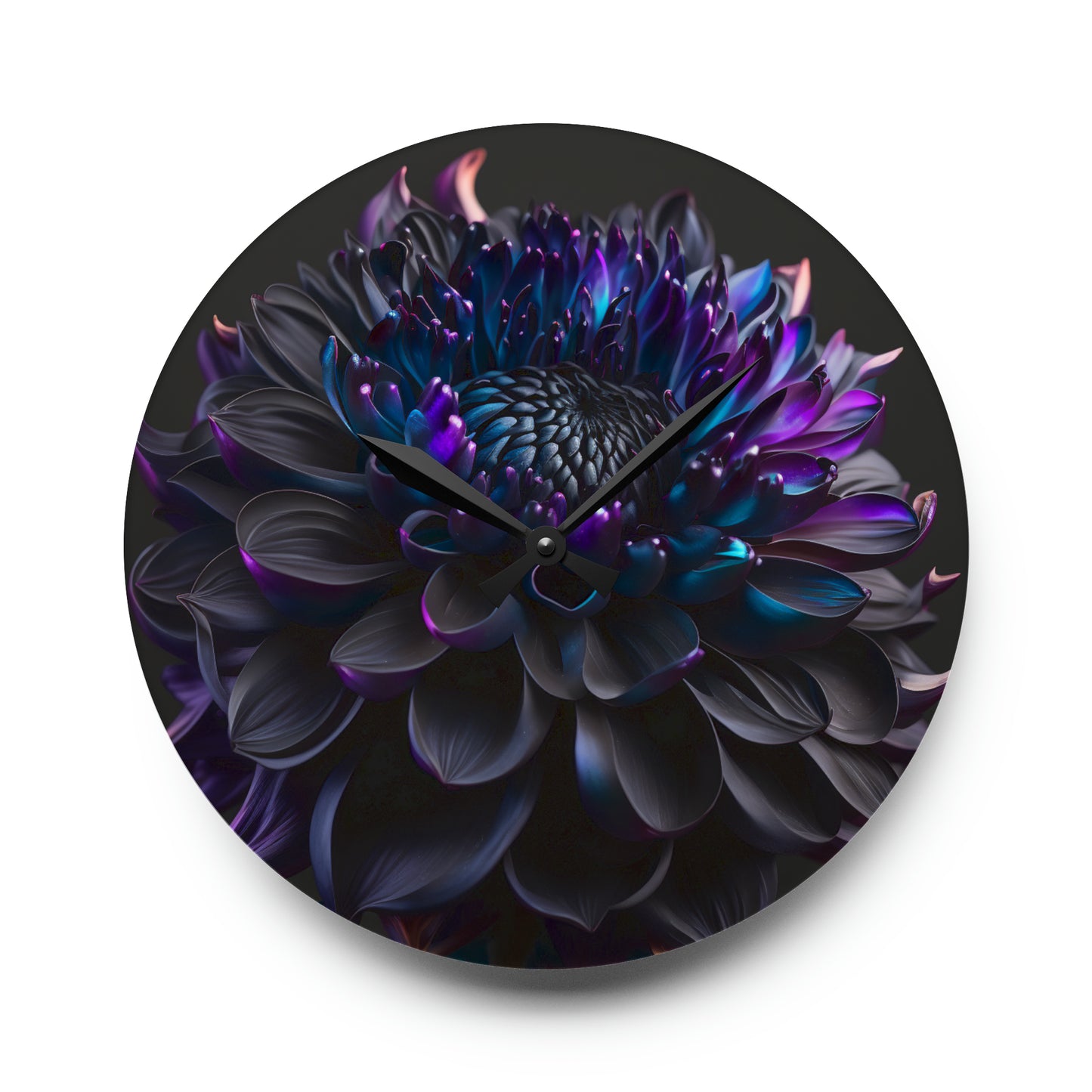 Acrylic Wall Clock Dahlia Purple 2