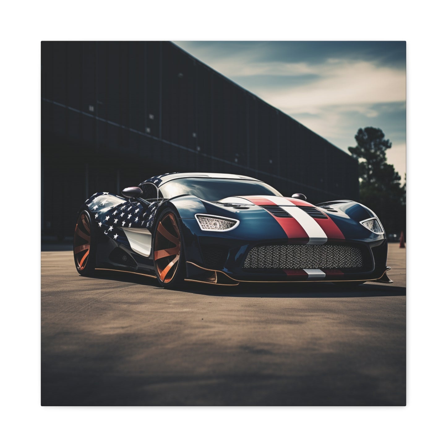 Canvas Gallery Wraps Bugatti Flag American 2