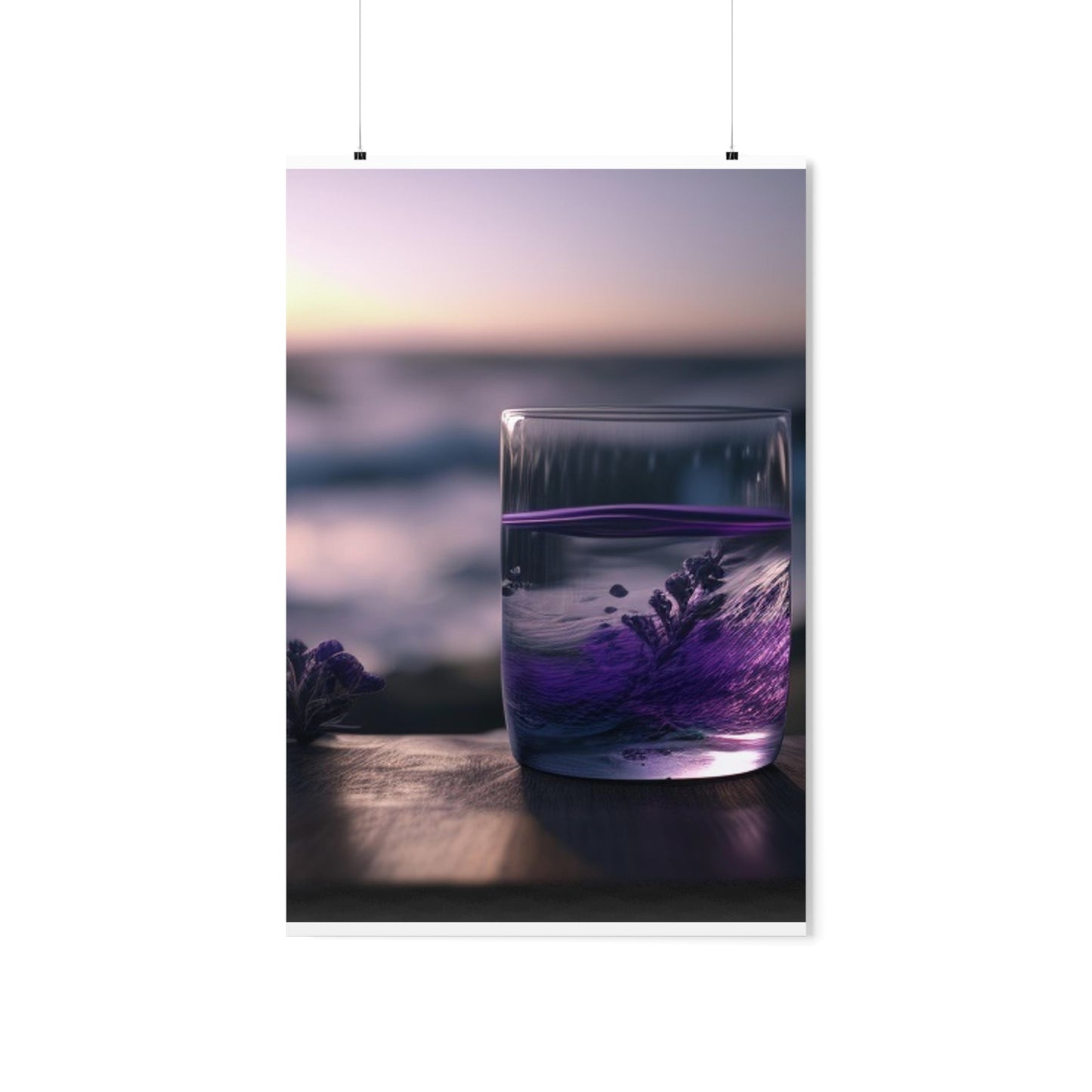 Premium Matte Vertical Posters Lavender in a vase 4