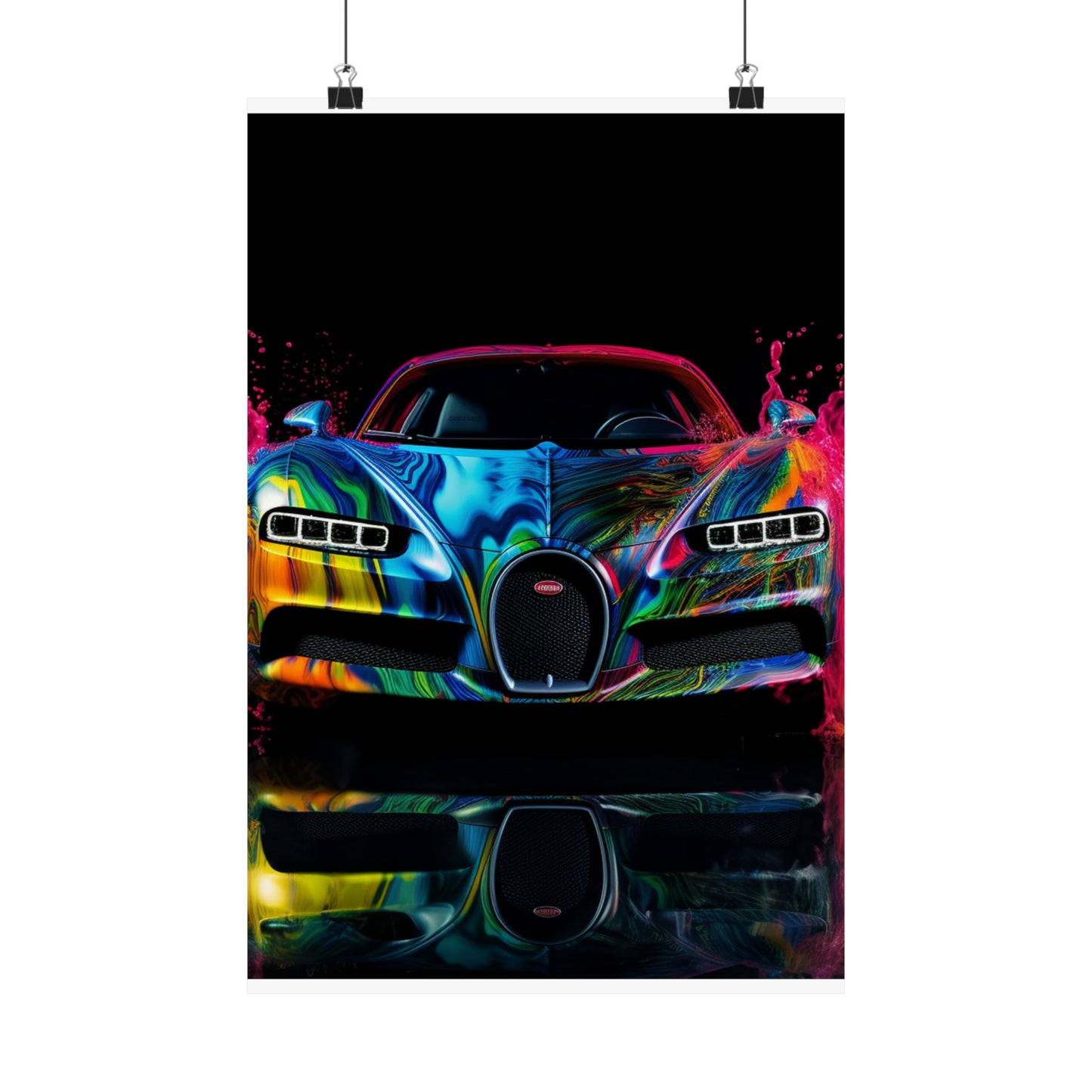 Premium Matte Vertical Posters Bugatti Water 4